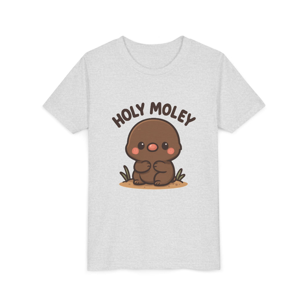 Holy Moley Kids Tee — Cute Cartoon Mole Youth Short Sleeve Shirt