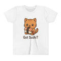 Kids 'Got Sushi?' Cute Cat Sushi Graphic Tee — Youth Short Sleeve Shirt