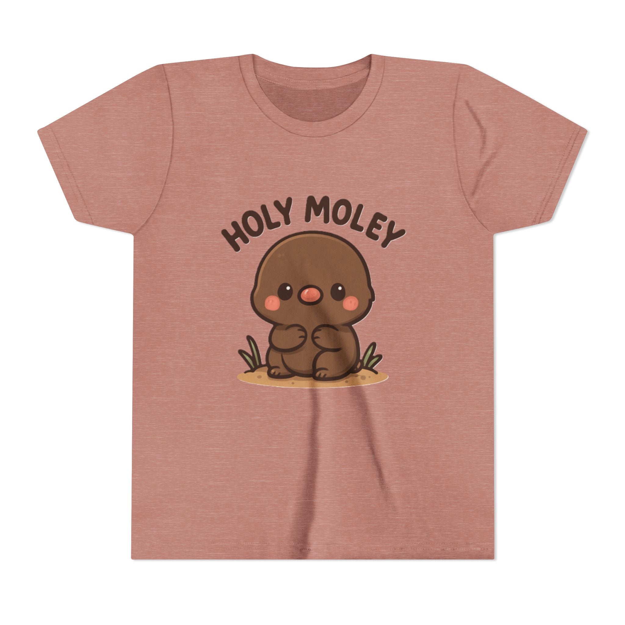Holy Moley Kids Tee — Cute Cartoon Mole Youth Short Sleeve Shirt