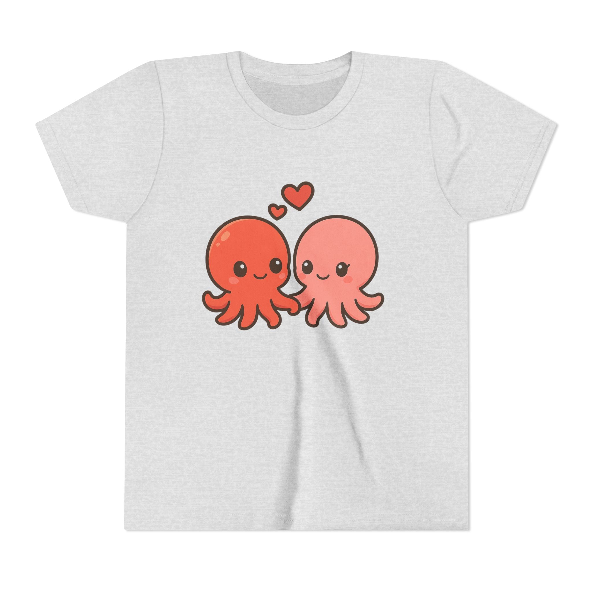 Cute Octopus Kids Tee – Kawaii Loving Octopus Graphic Youth T-Shirt