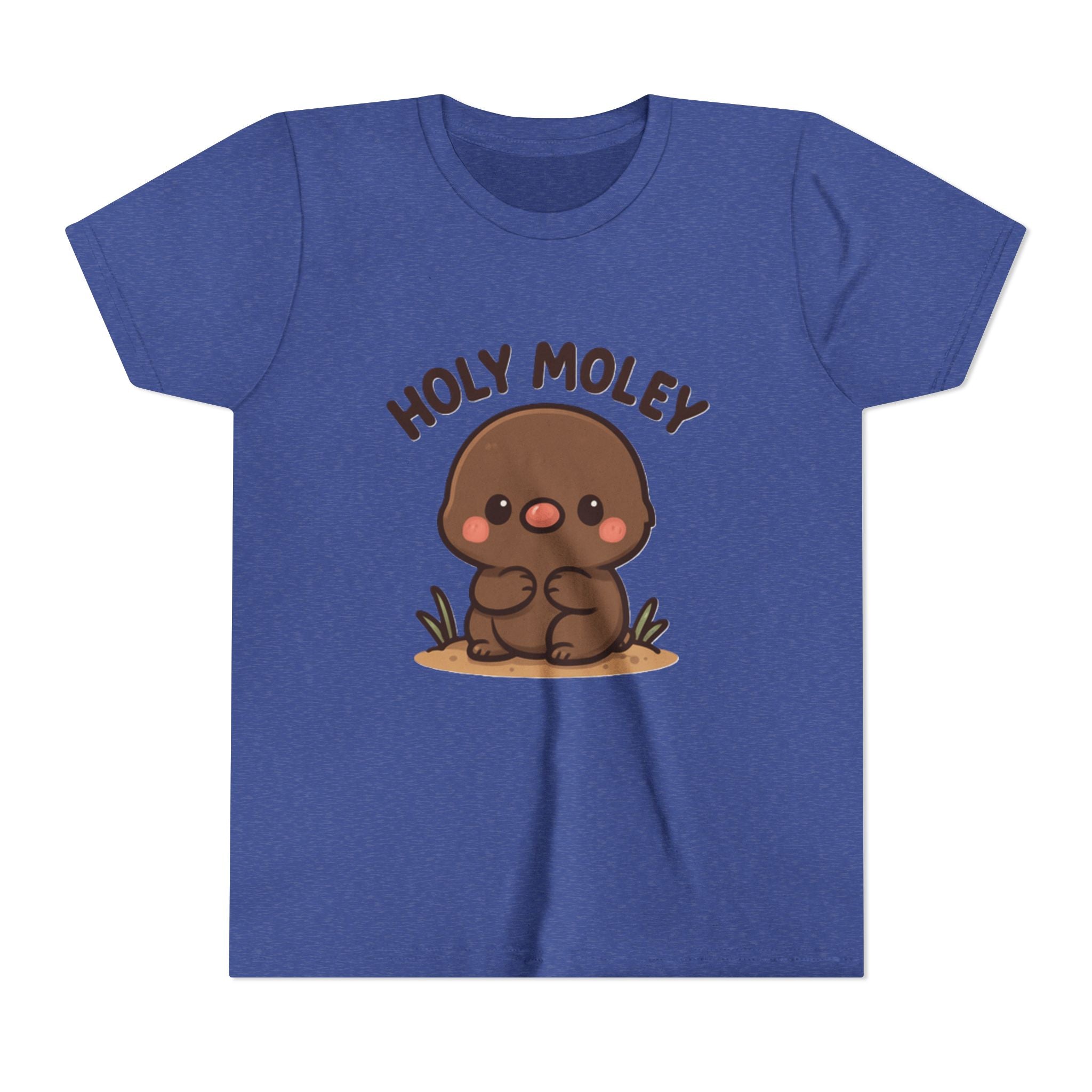 Holy Moley Kids Tee — Cute Cartoon Mole Youth Short Sleeve Shirt