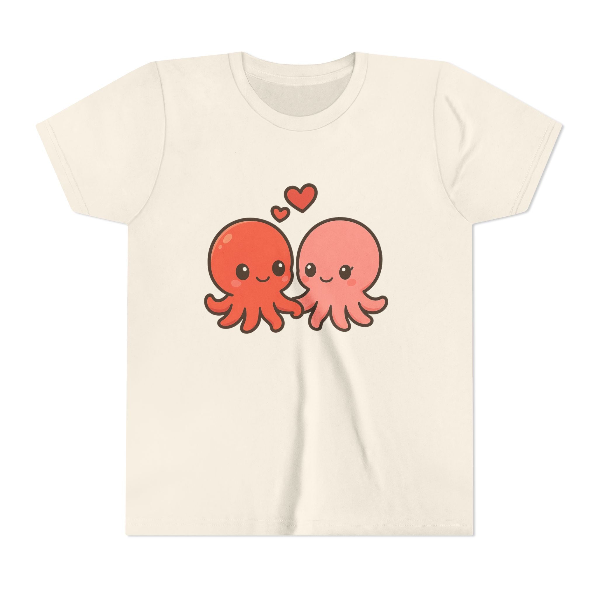 Cute Octopus Kids Tee – Kawaii Loving Octopus Graphic Youth T-Shirt