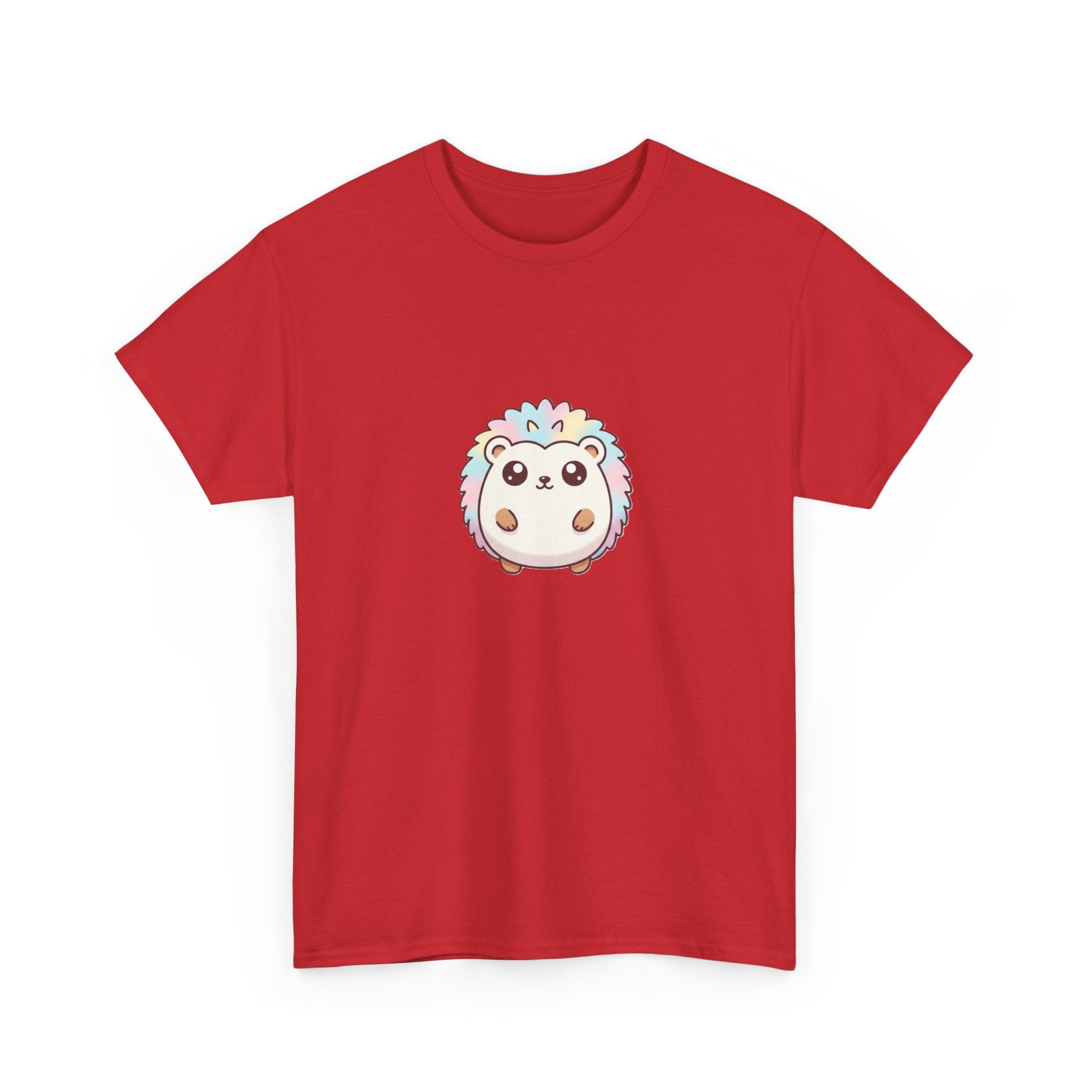 Cute Rainbow Hedgehog T-Shirt — Kawaii Animal Graphic Tee - Adult