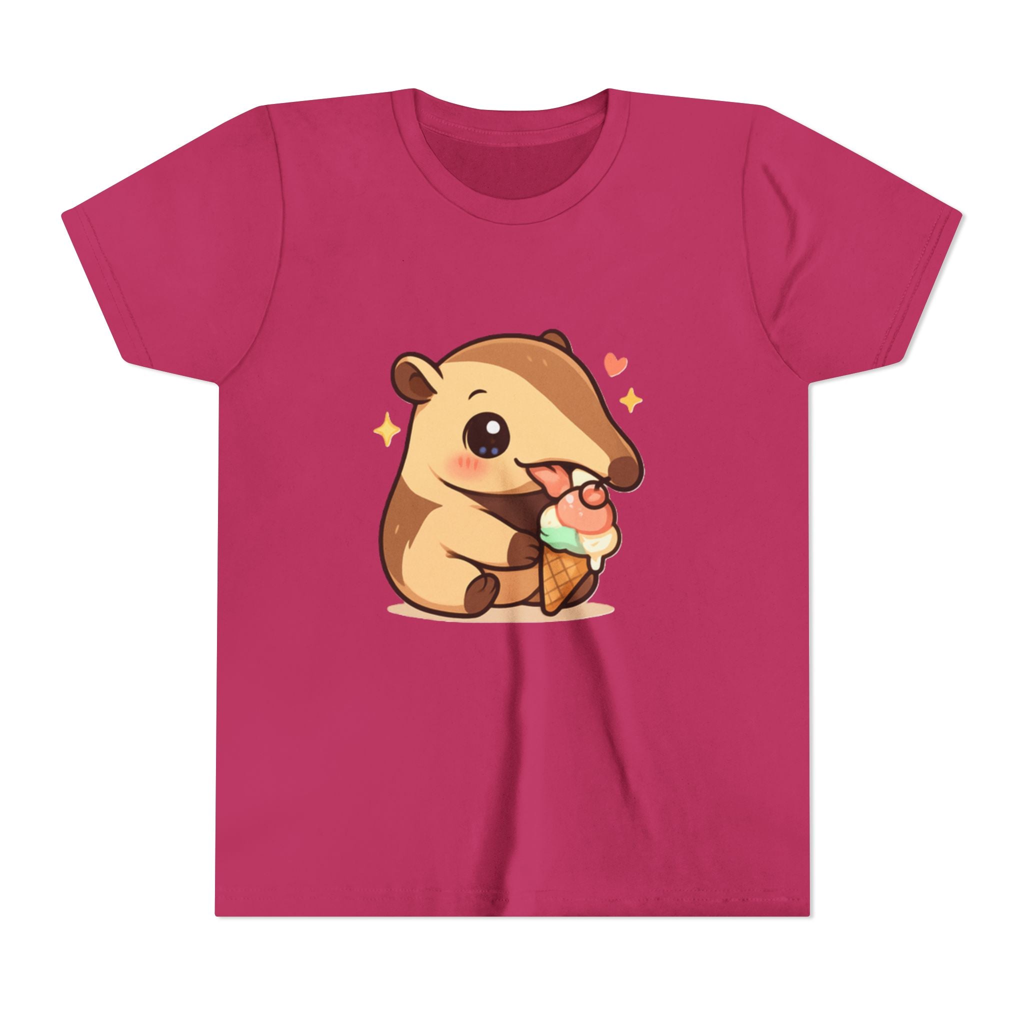 Cute Anteater Kids Tee – Kawaii Anteater Eating Ice Cream T-Shirt for Toddlers & Children