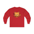 Cute Cat Eating Ramen Long Sleeve Tee - Adult