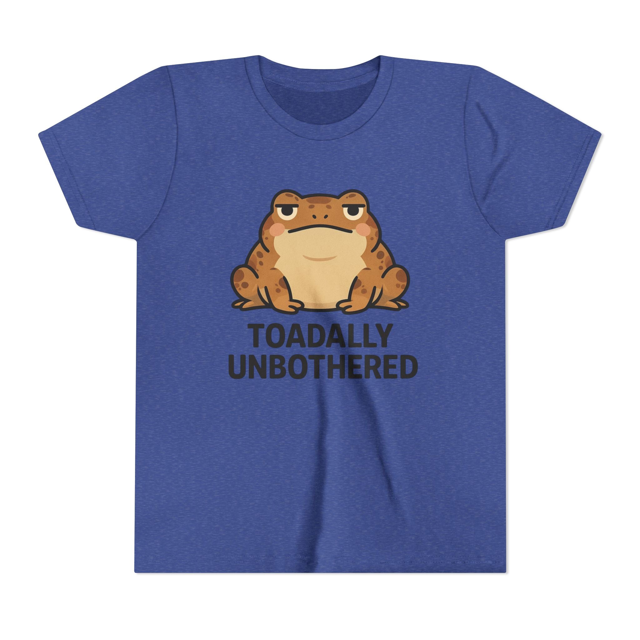 Youth Tee — 'Toadally Unbothered' Cute Frog Graphic Shirt for Kids