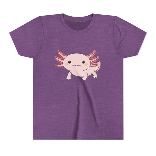 Axolotl Kids Tee – Cute Pink Axolotl Youth Short Sleeve Shirt