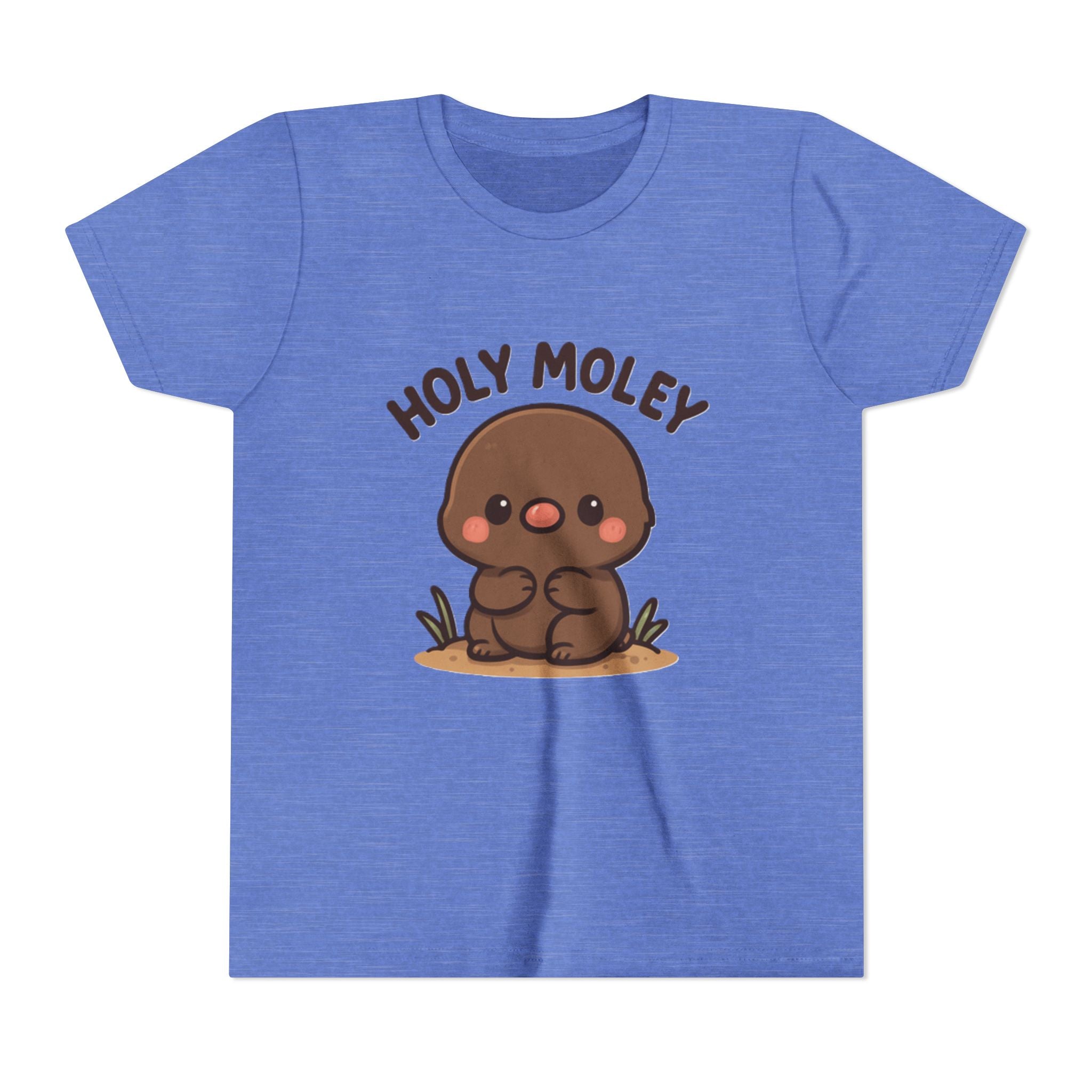 Holy Moley Kids Tee — Cute Cartoon Mole Youth Short Sleeve Shirt