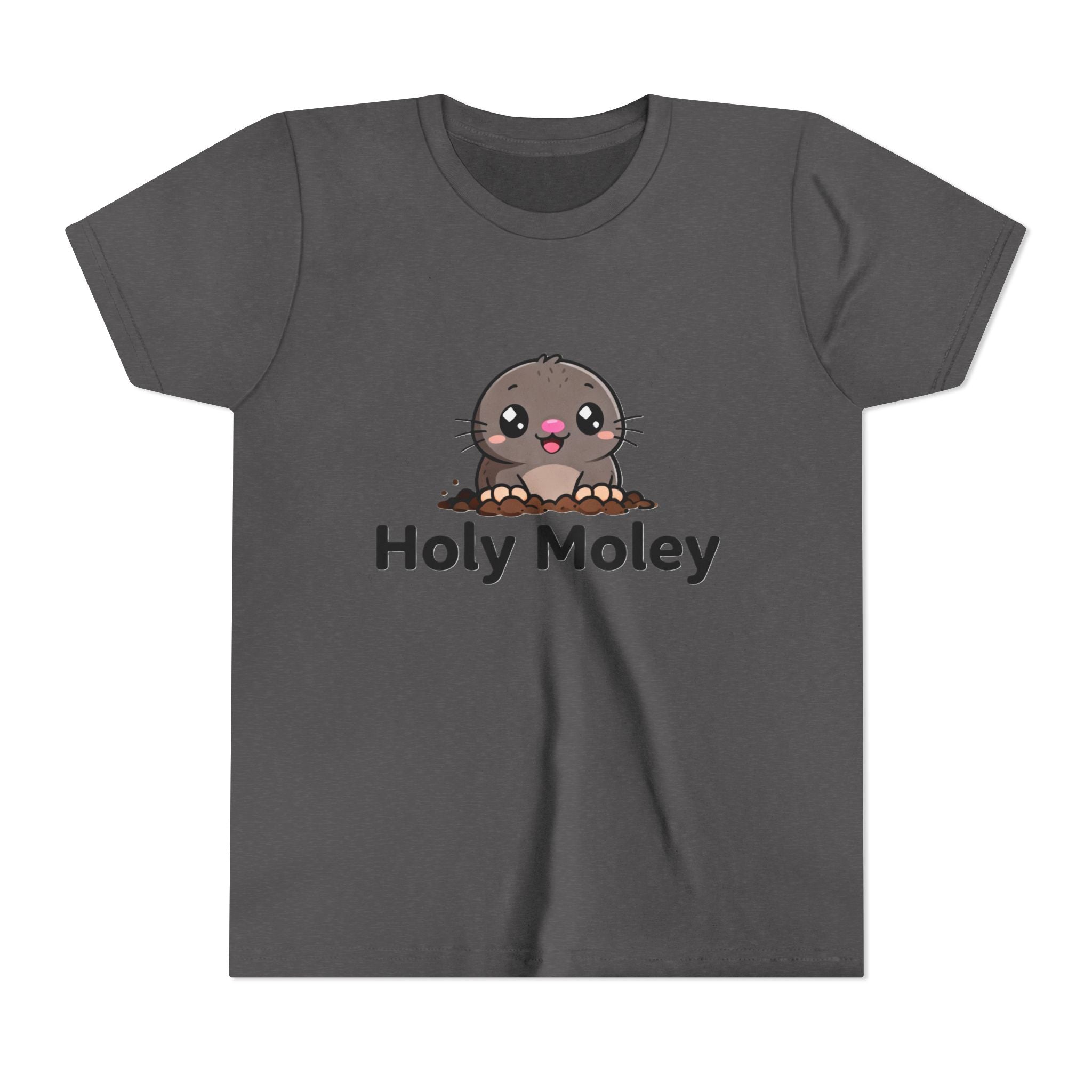 Youth Tee — Cute 'Holy Moley' Mole Kids T‑Shirt (Playful Animal Pun)