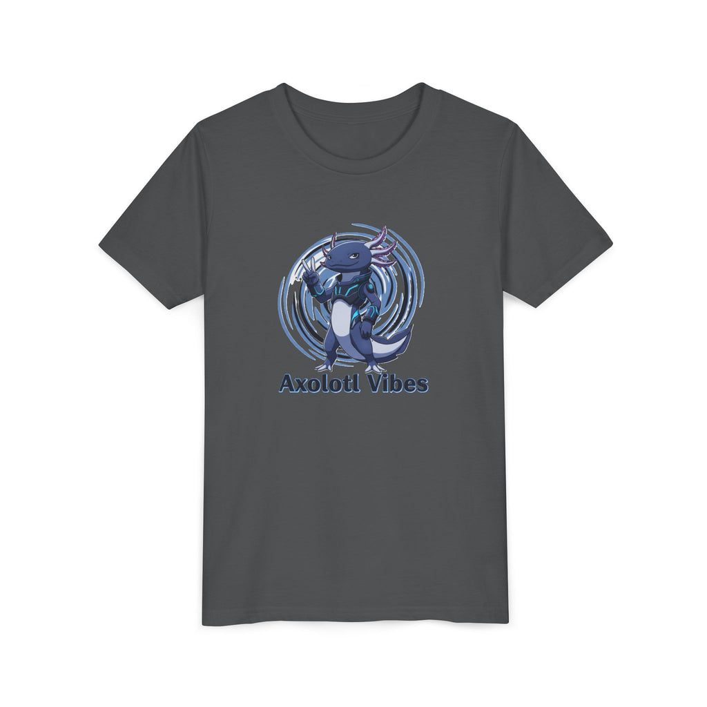 Youth Tee - 'Axolotl Vibes' Cute Axolotl Salamander Graphic Shirt - Kids