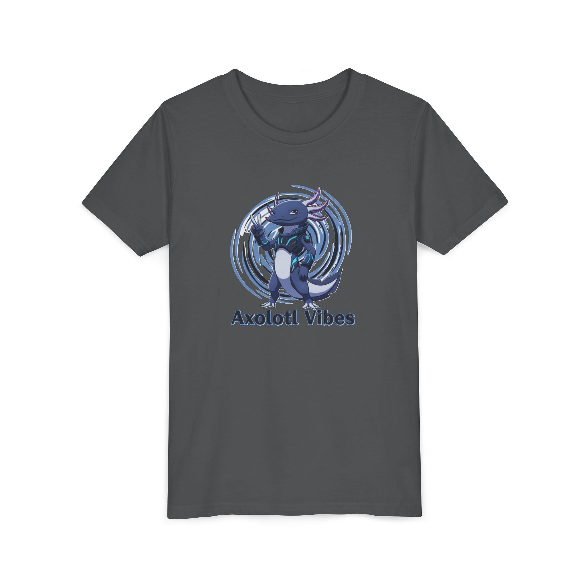 Youth Tee - 'Axolotl Vibes' Cute Axolotl Salamander Graphic Shirt - Kids