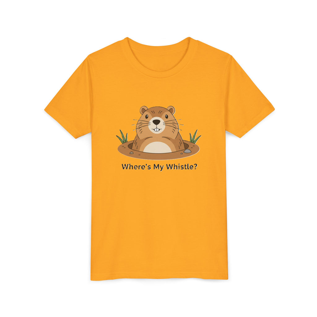 Groundhog Day Kid’s Tee — "Where's My Whistle?" Groundhog Graphic Youth T-Shirt