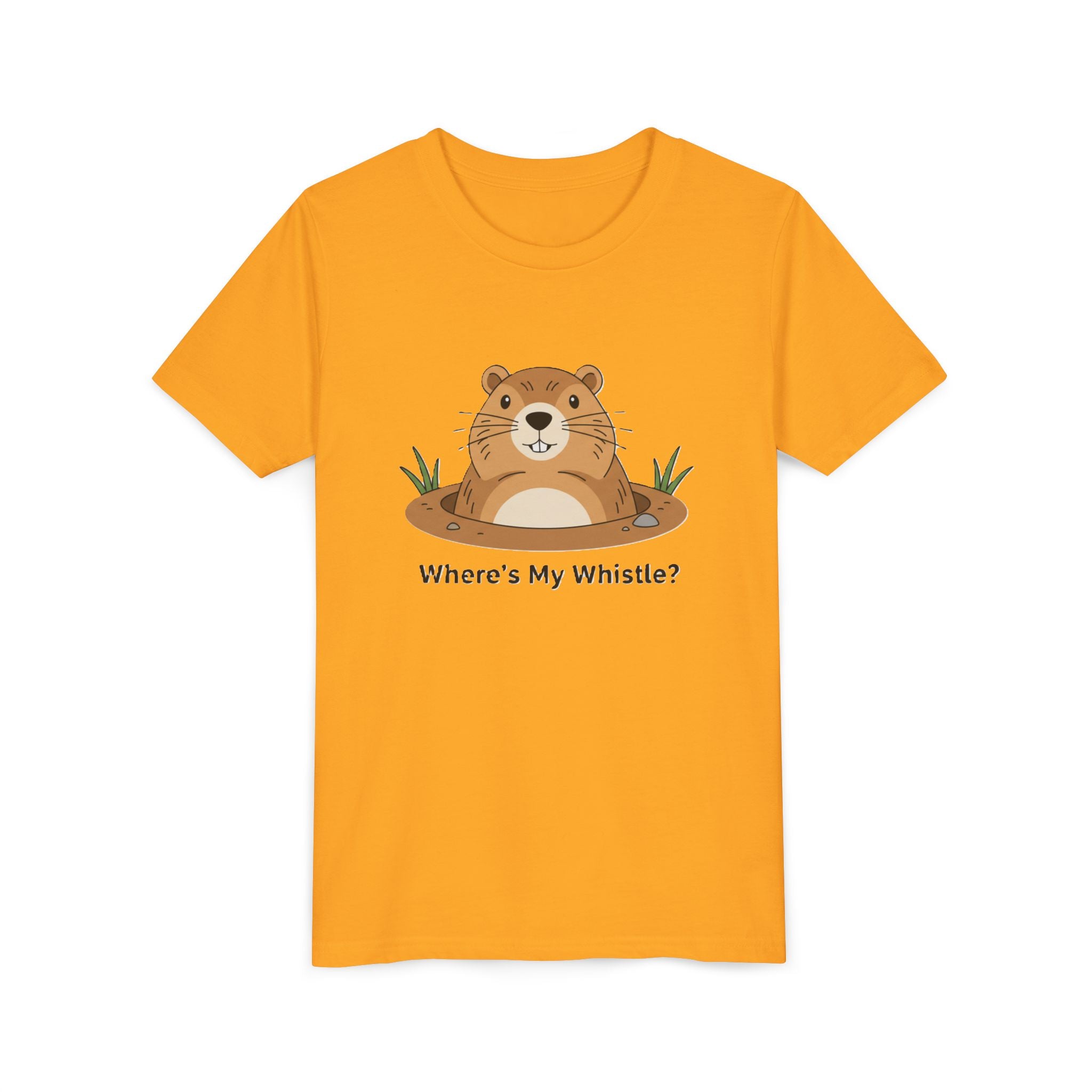 Groundhog Day Kid’s Tee — "Where's My Whistle?" Groundhog Graphic Youth T-Shirt