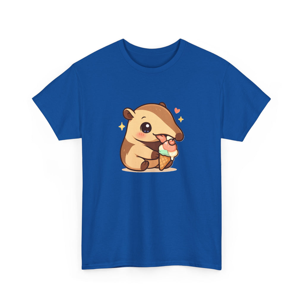 Cute Anteater Eating Ice Cream T-Shirt — Kawaii Animal Tee - Adult