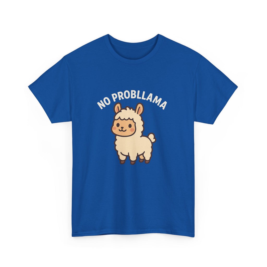 T‑Shirt — Cute “No Probllama” Llama Graphic Tee - Adult