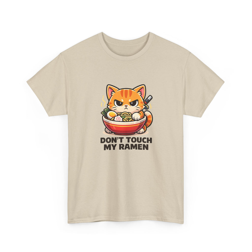 Don't Touch My Ramen T-Shirt — Cute Cat in Ramen Bowl Graphic Tee - Adult
