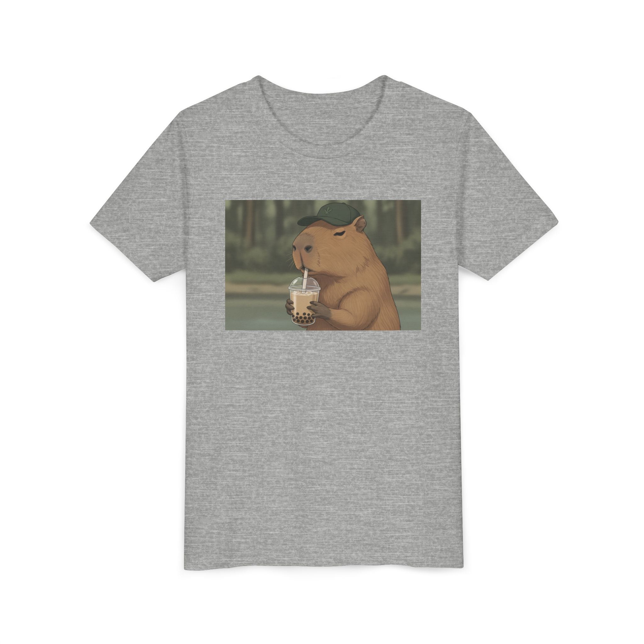 Capybara Drinking Boba Tea Youth Tee — Cute Kawaii Bubble Shirt for Kids - Kids