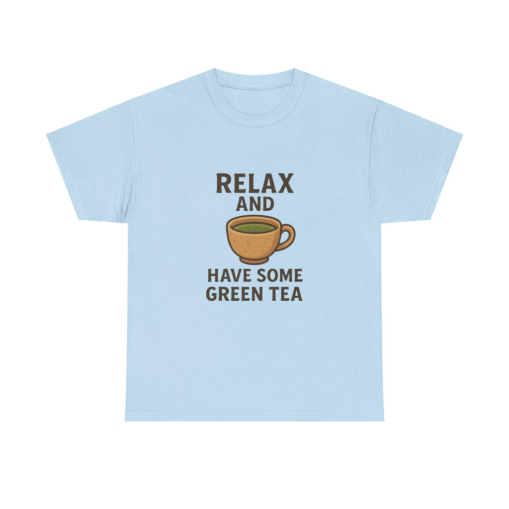 Relax and Have Some Green Tea Tee — Cute Tea Mug Graphic T-Shirt - Adult