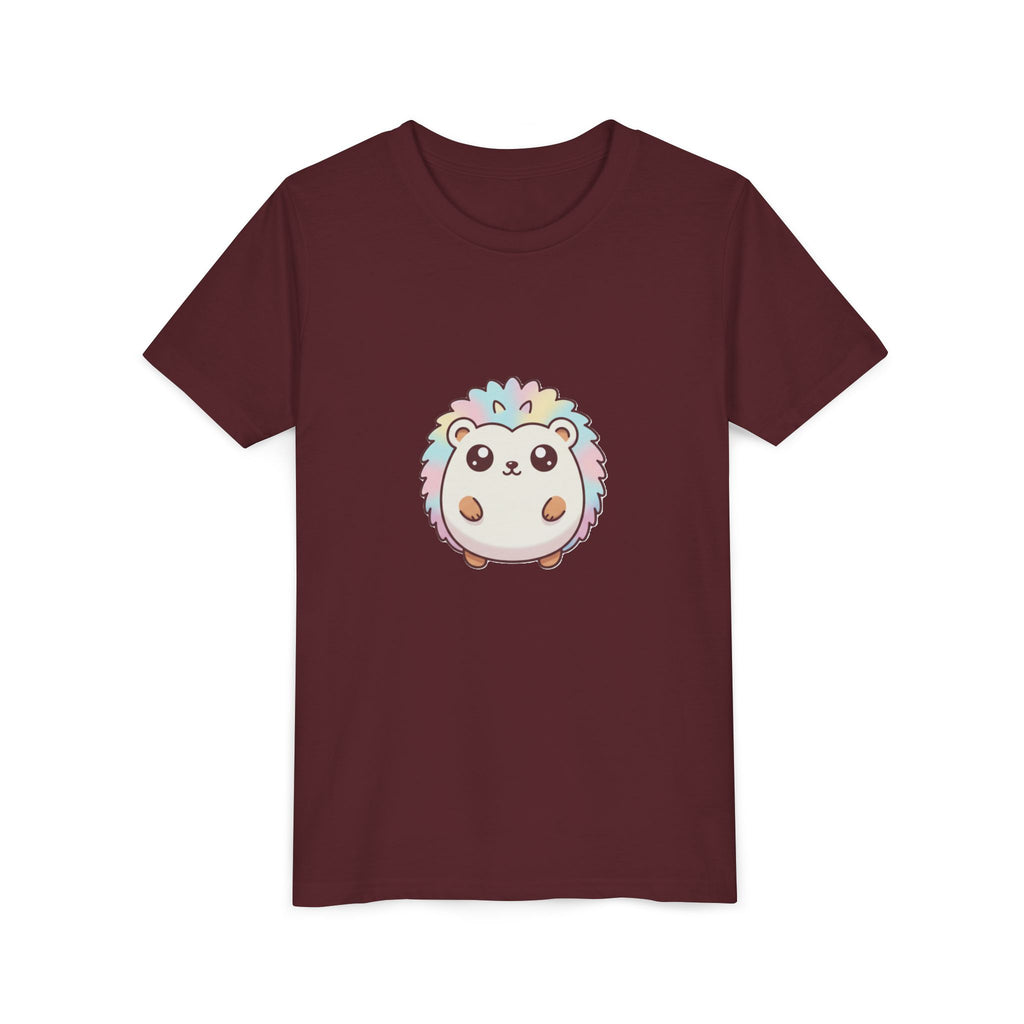 Kids Rainbow Hedgehog T‑Shirt — Cute Pastel Animal Youth Tee