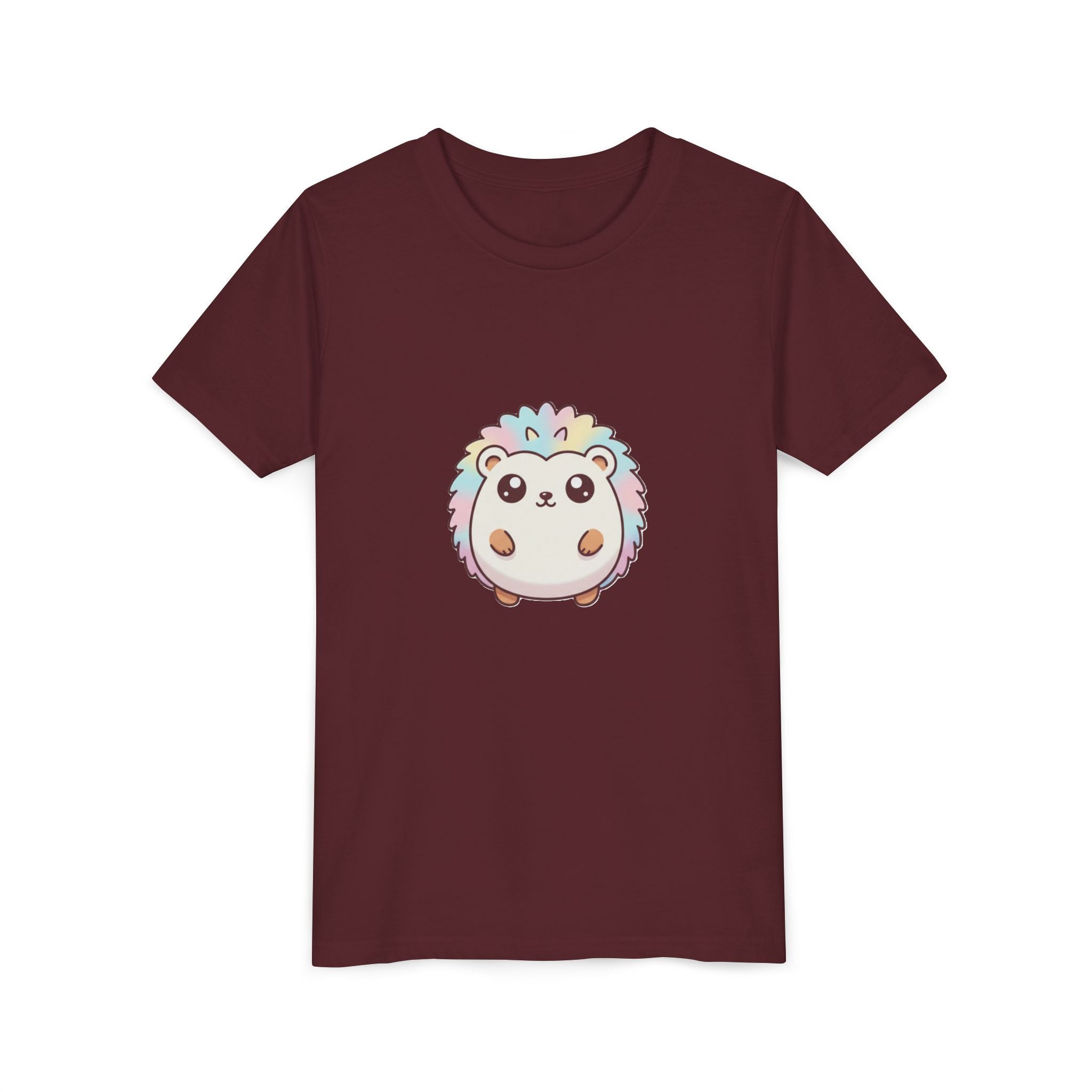 Kids Rainbow Hedgehog T‑Shirt — Cute Pastel Animal Youth Tee