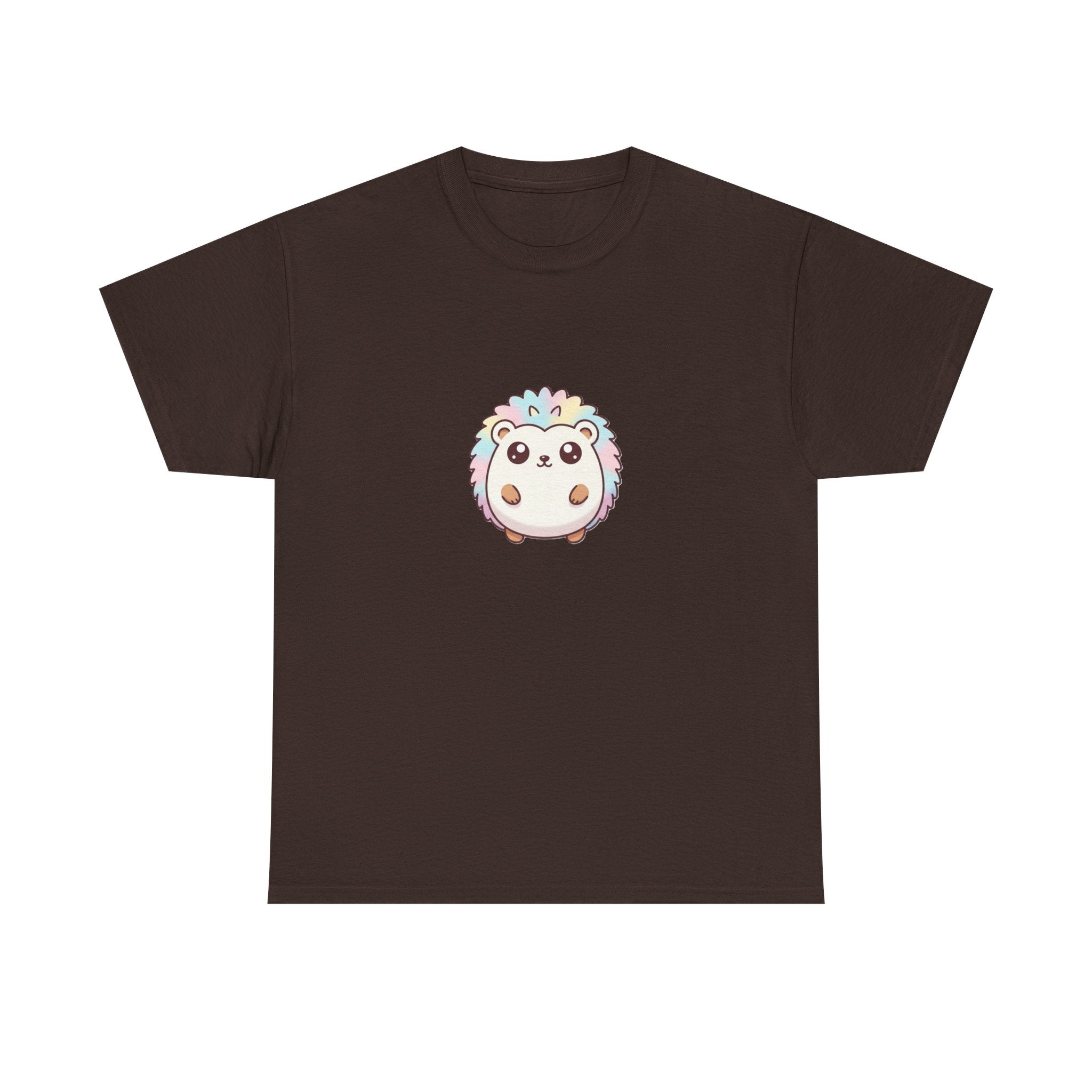 Cute Rainbow Hedgehog T-Shirt — Kawaii Animal Graphic Tee - Adult
