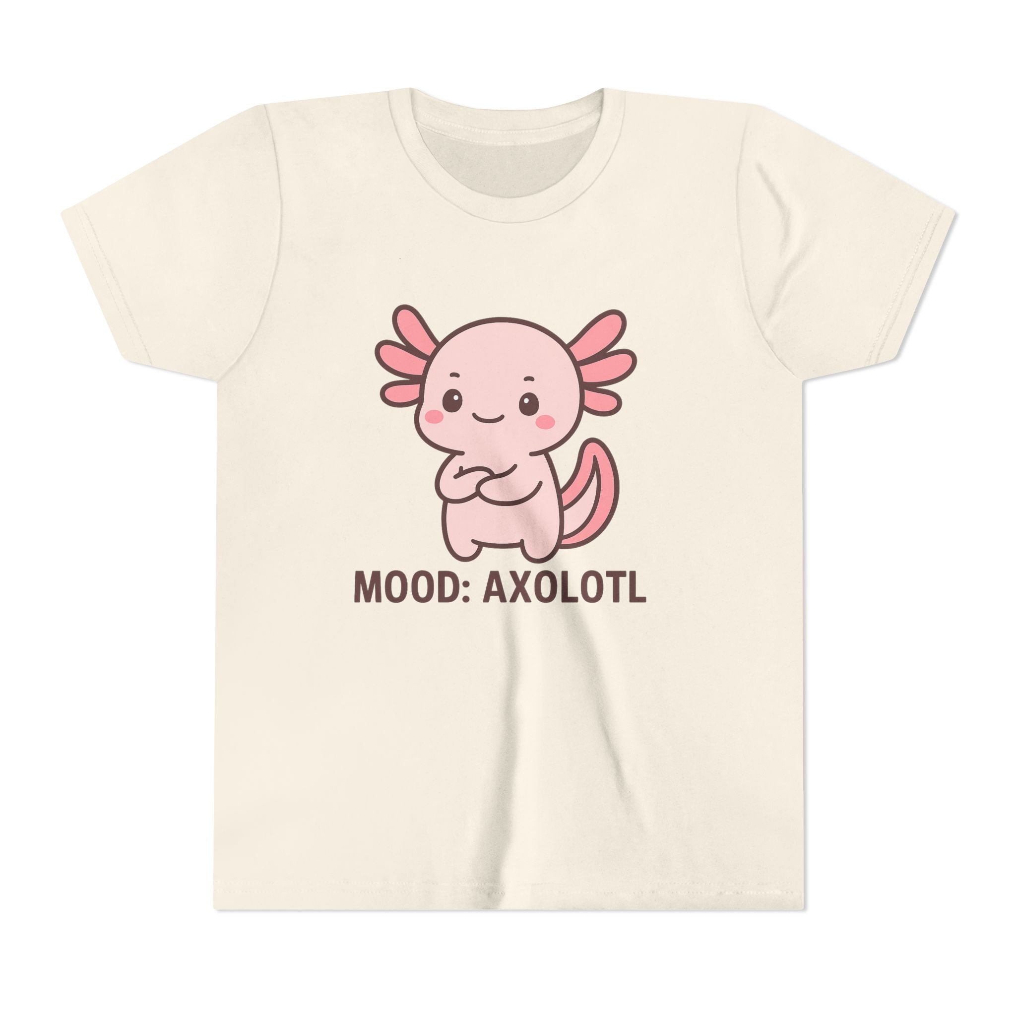 Youth Tee - "Mood: Axolotl" Cute Pink Axolotl Kids T-Shirt