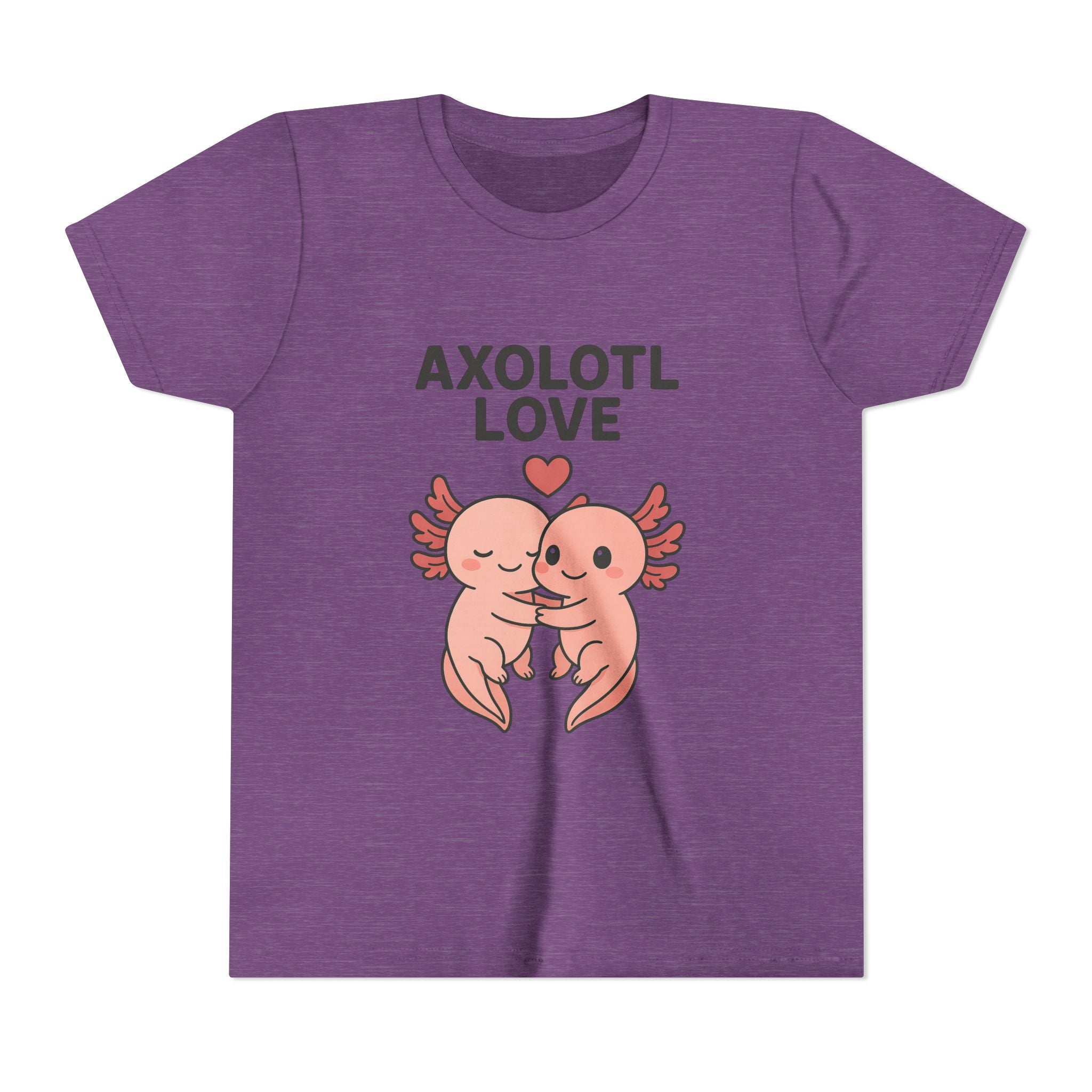 Axolotl Love Youth Tee – Cute Hugging Axolotl Salamander Kids Shirt - Kids