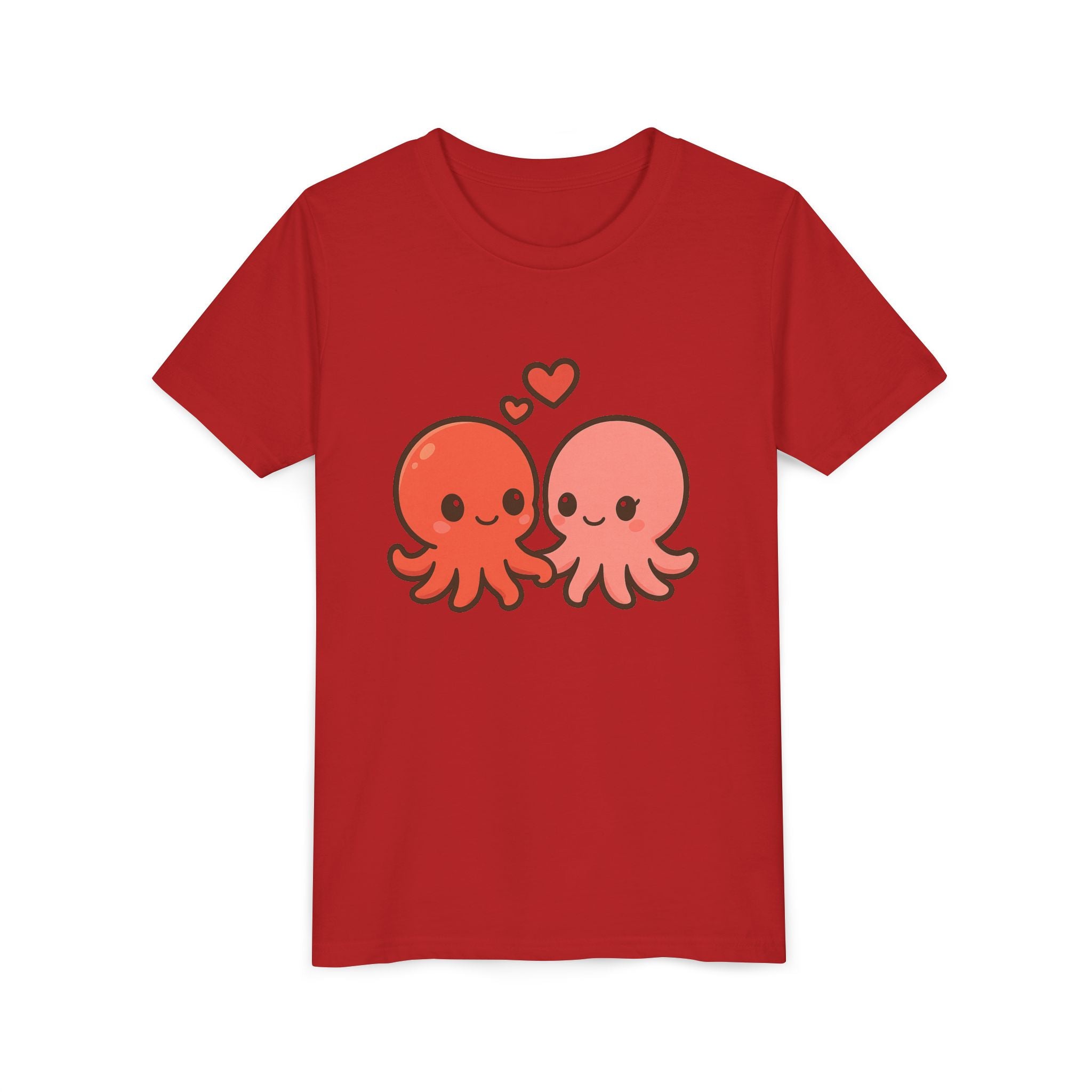 Cute Octopus Kids Tee – Kawaii Loving Octopus Graphic Youth T-Shirt