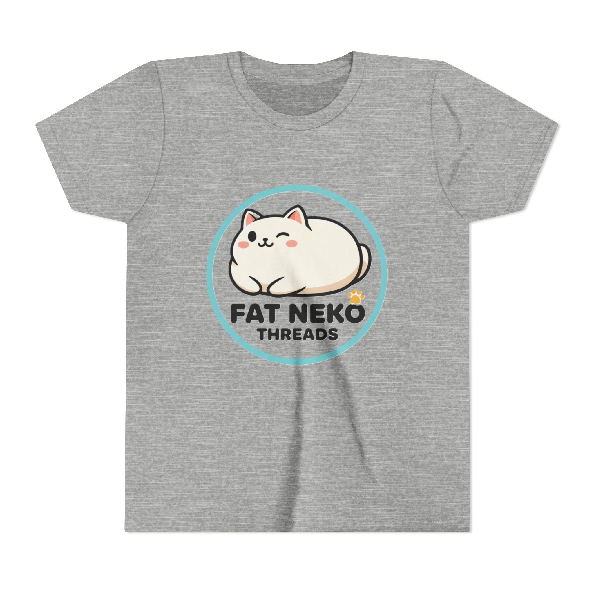 Youth Tee — Fat Neko Threads Cute Chubby Cat Logo