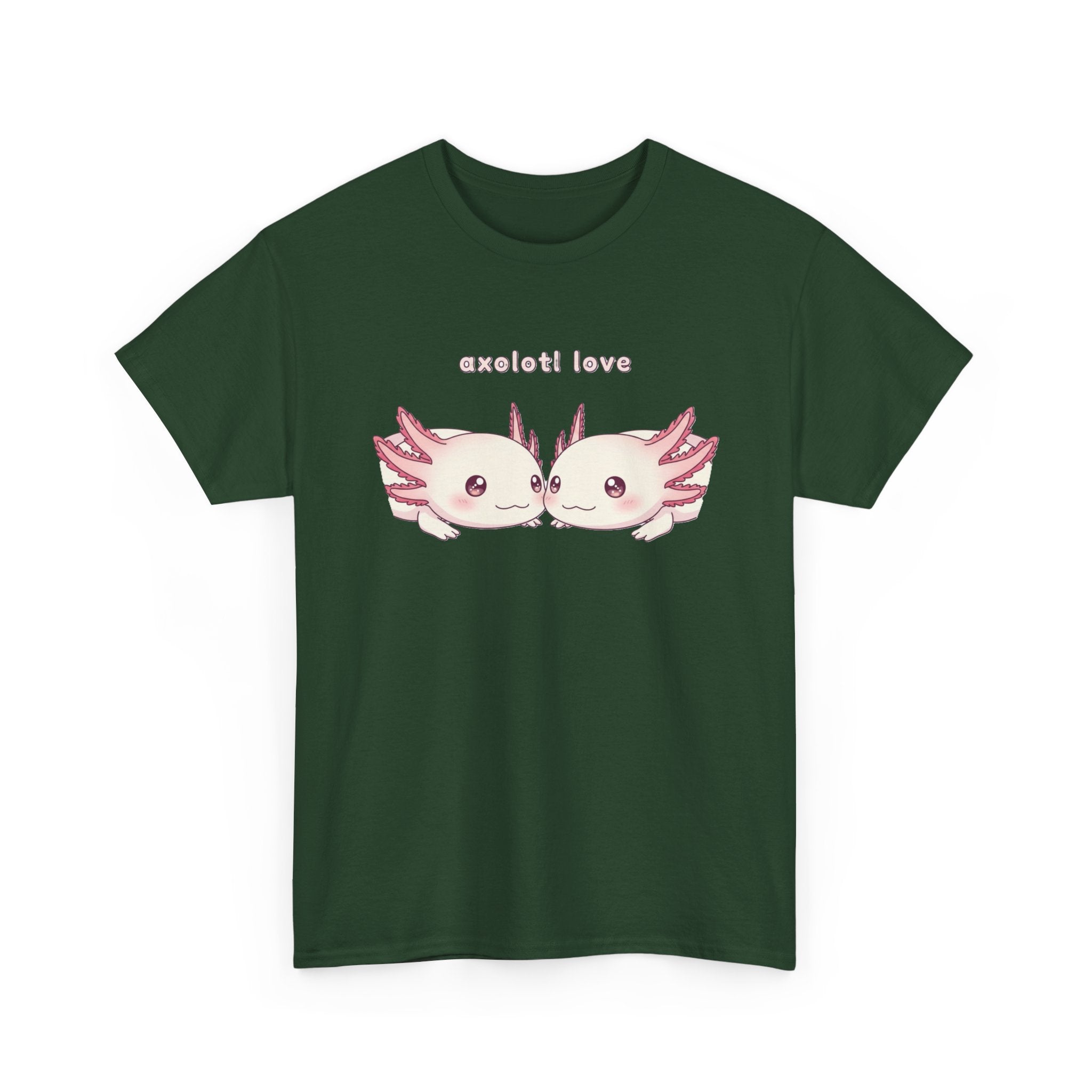 Axolotl Love T-Shirt — Cute Kissing Axolotls Graphic Tee - Adult