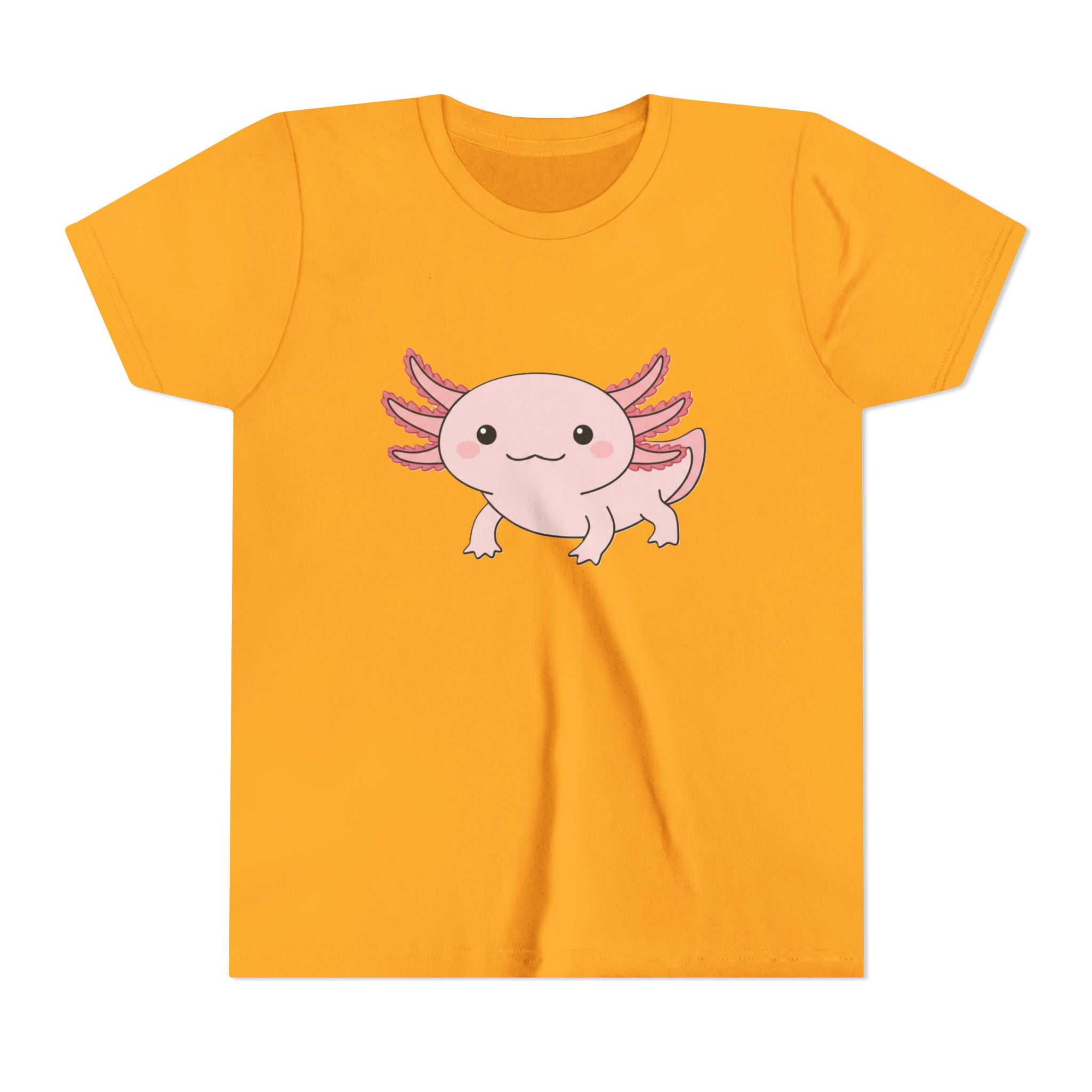 Axolotl Kids Tee – Cute Pink Axolotl Youth Short Sleeve Shirt