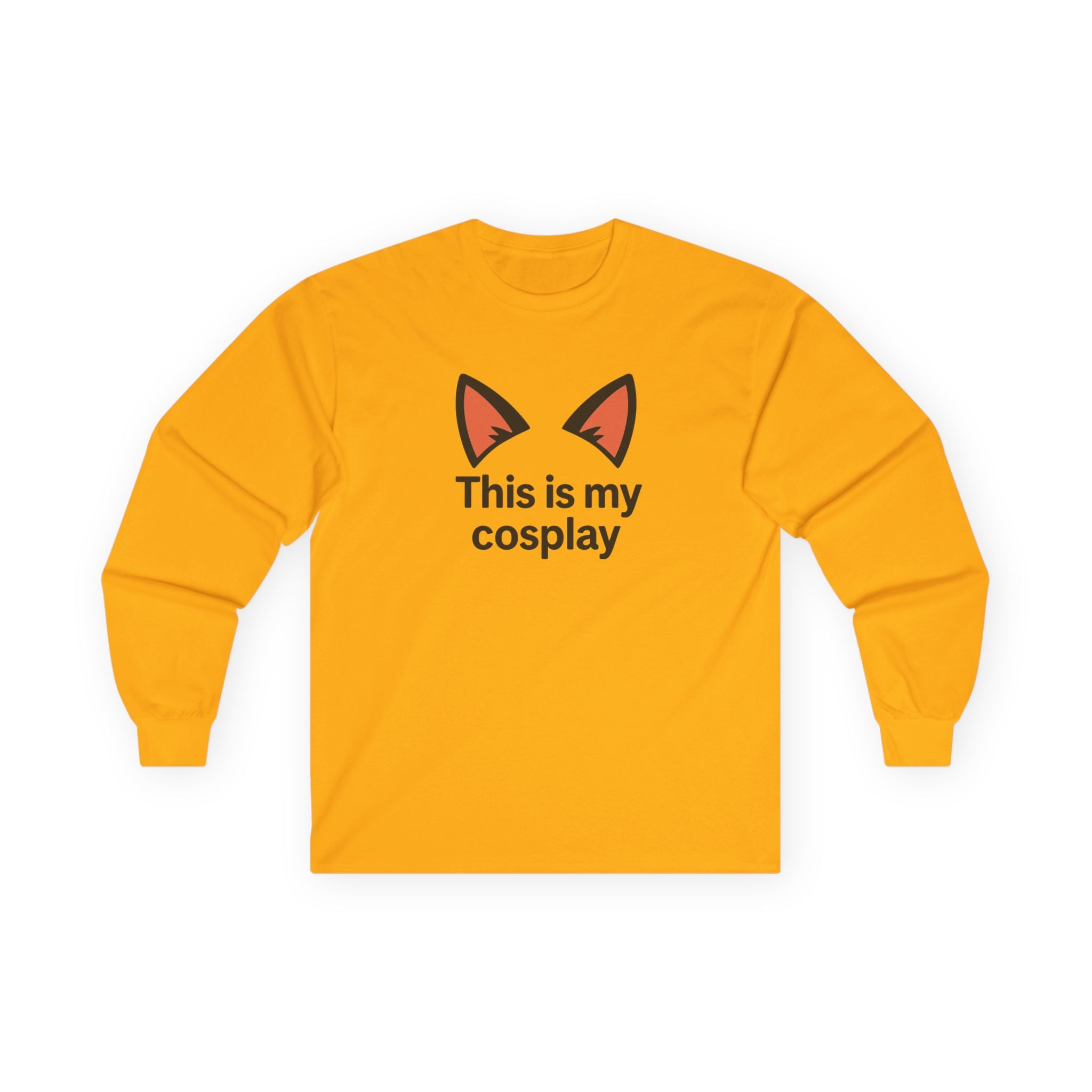 This Is My Cosplay Long Sleeve Tee — Cute Cat Ear Costume Shirt - Adult