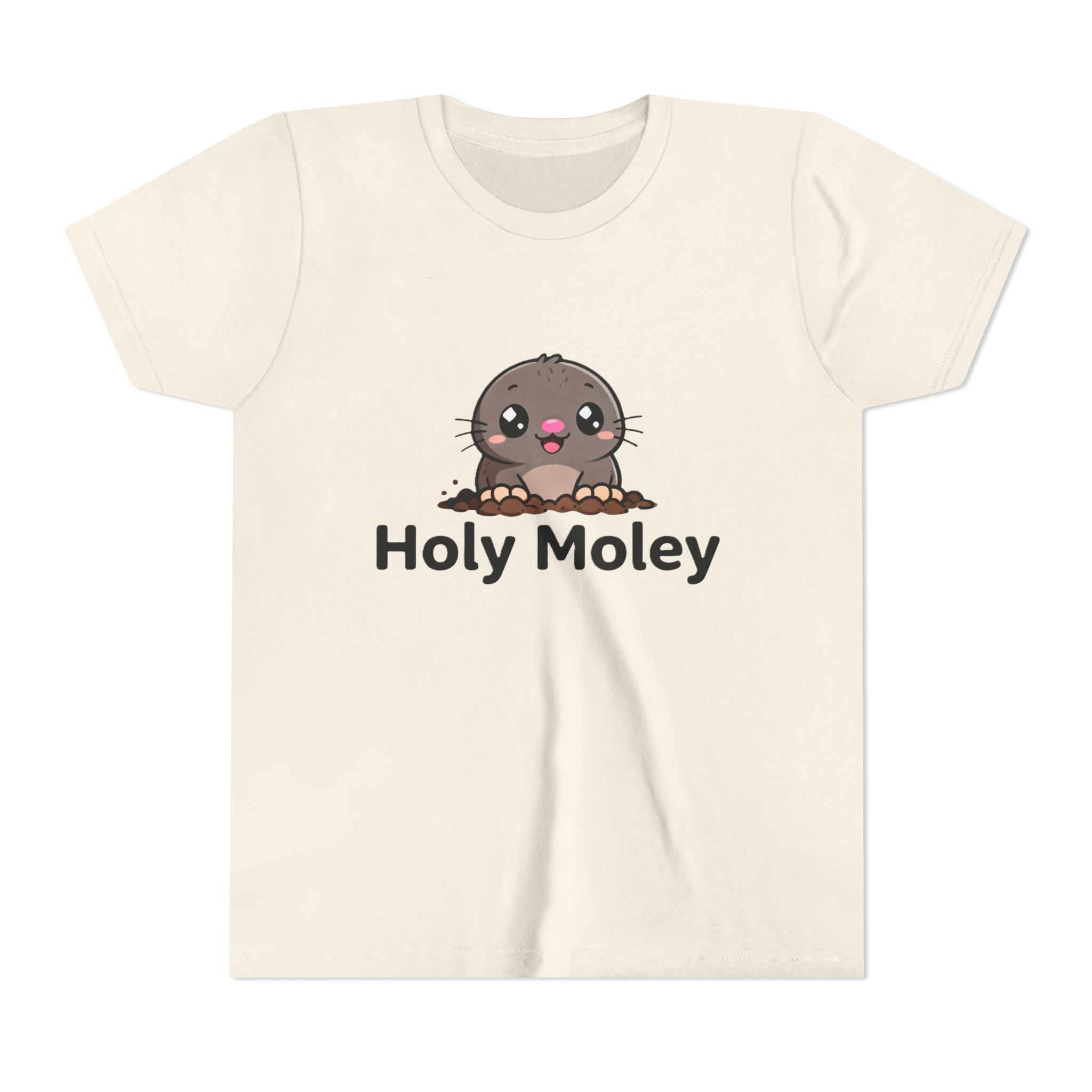 Youth Tee — Cute 'Holy Moley' Mole Kids T‑Shirt (Playful Animal Pun)