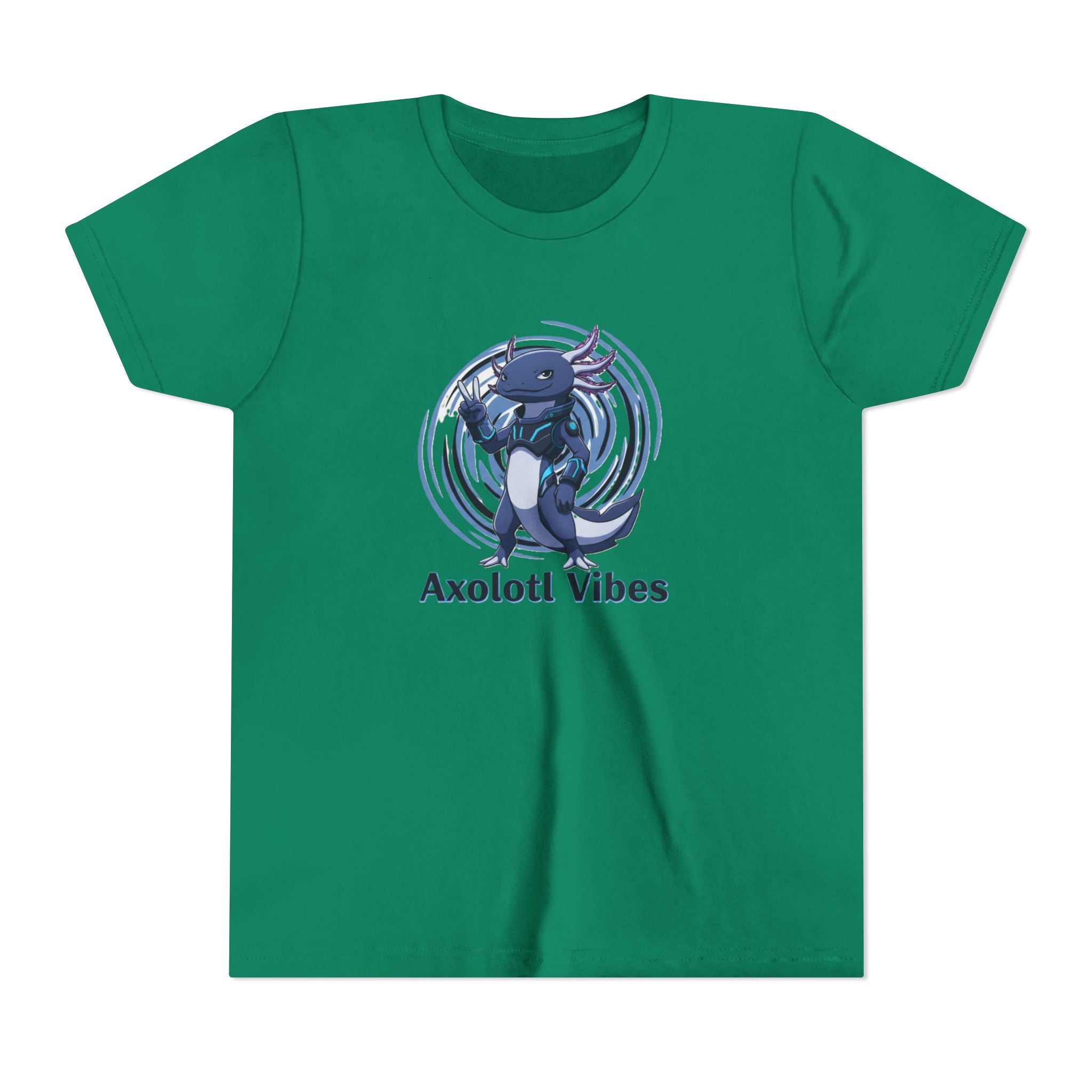 Youth Tee - 'Axolotl Vibes' Cute Axolotl Salamander Graphic Shirt - Kids