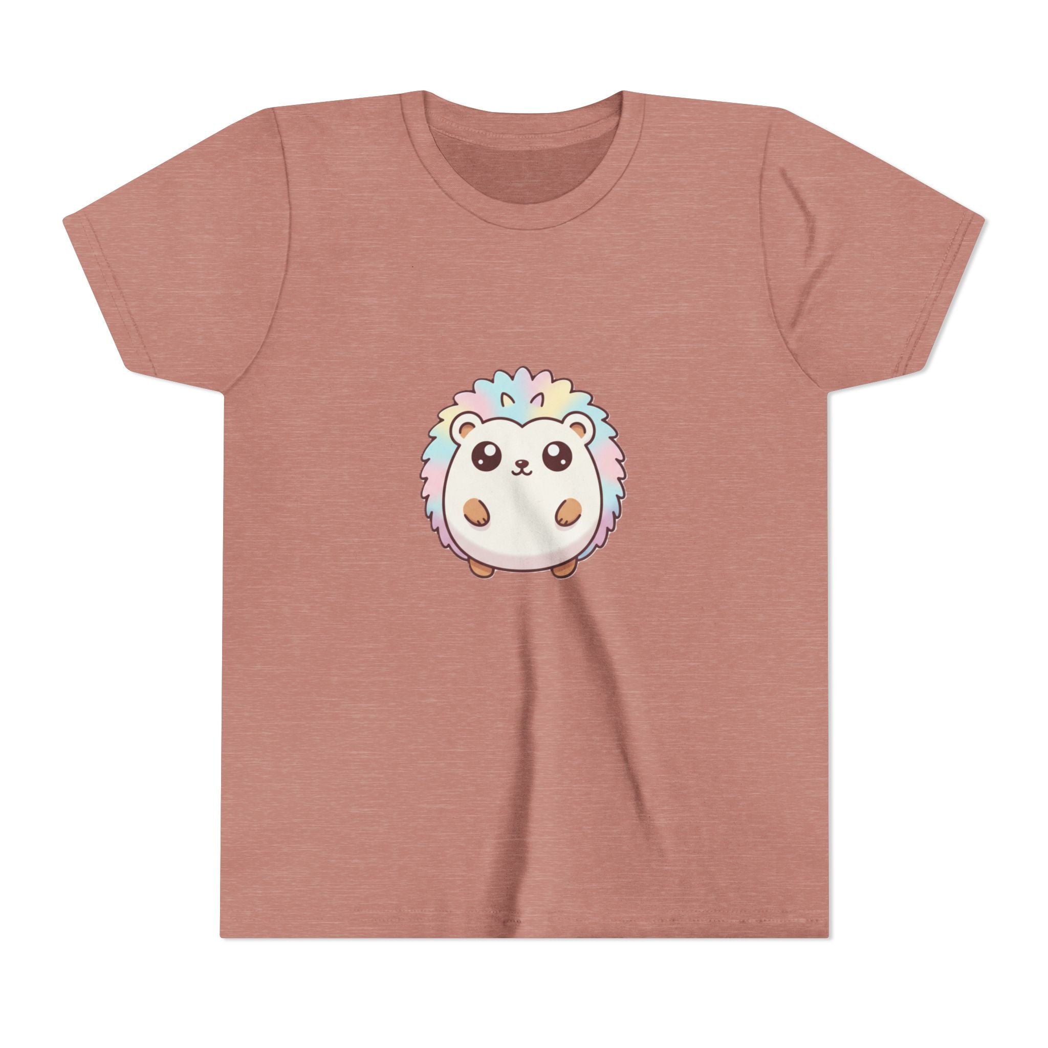 Kids Rainbow Hedgehog T‑Shirt — Cute Pastel Animal Youth Tee