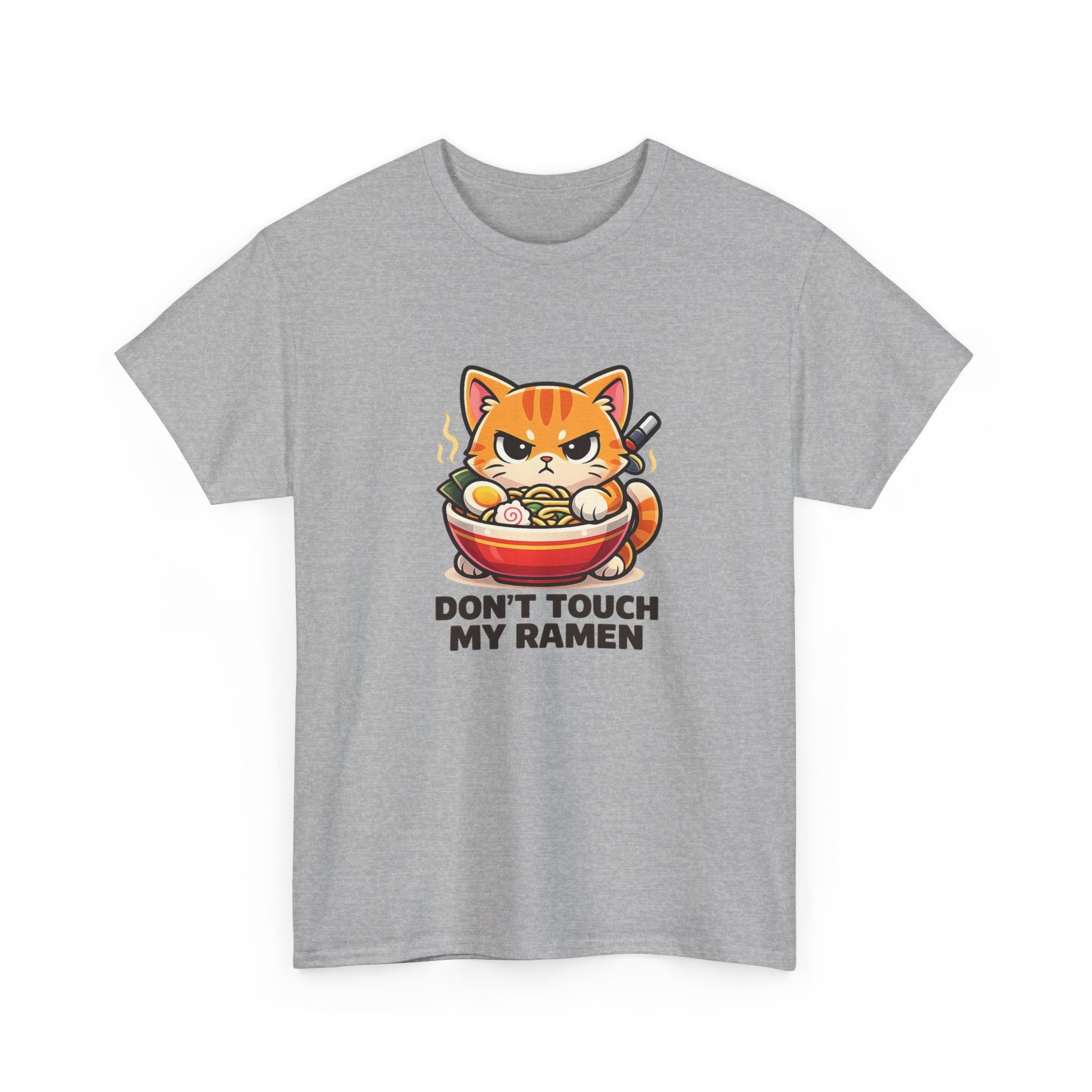 Don't Touch My Ramen T-Shirt — Cute Cat in Ramen Bowl Graphic Tee - Adult