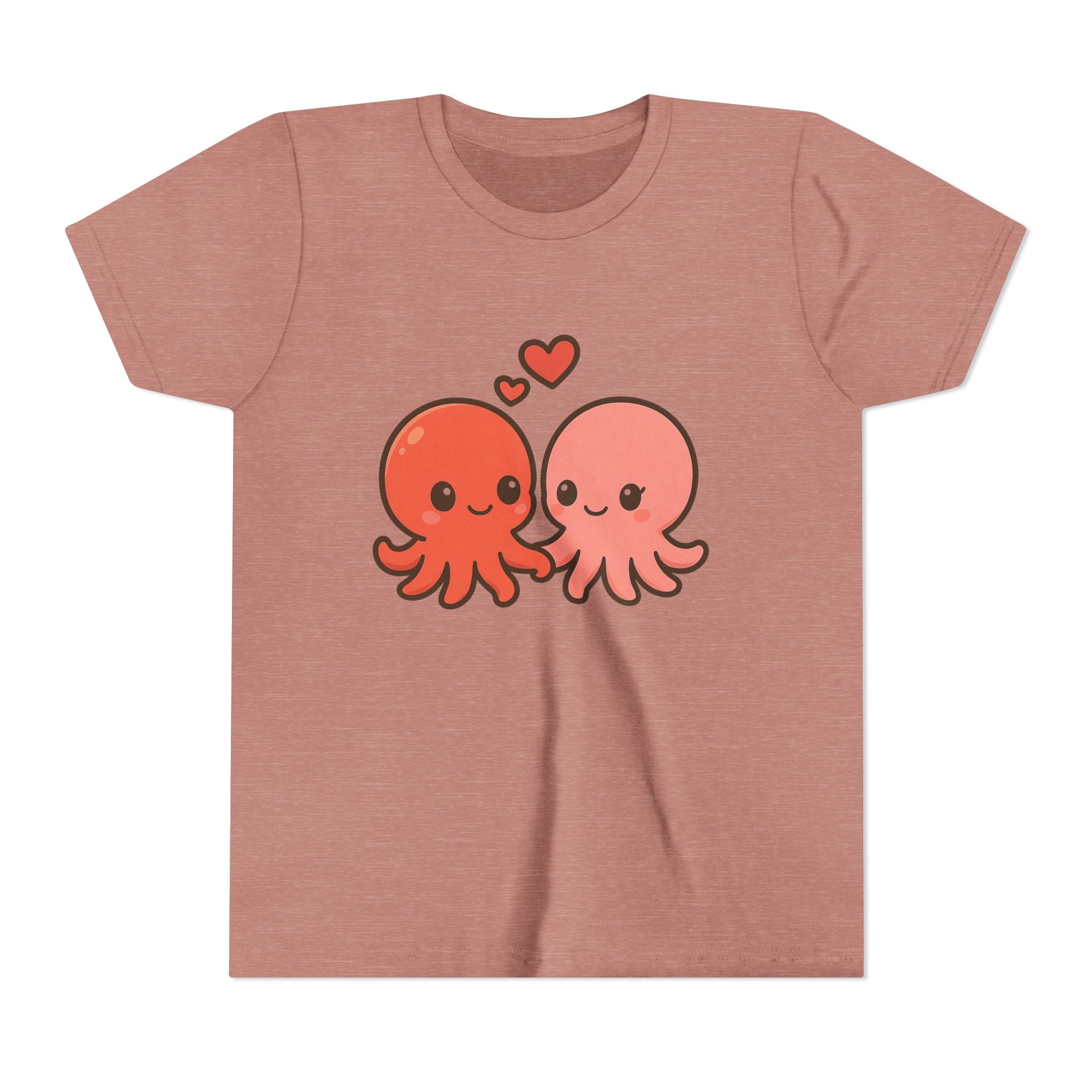 Cute Octopus Kids Tee – Kawaii Loving Octopus Graphic Youth T-Shirt