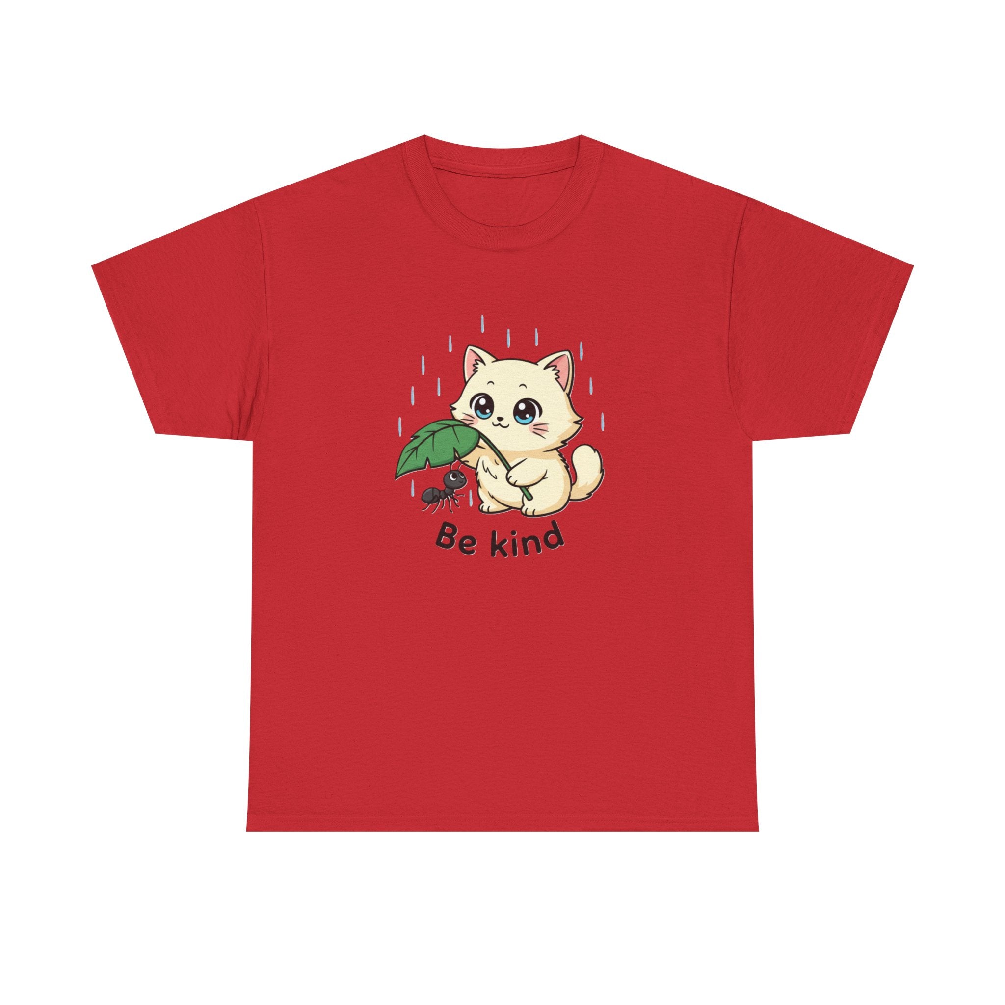 Be Kind Kitten T-Shirt — Cute Cat and Ant Illustration Tee - Adult