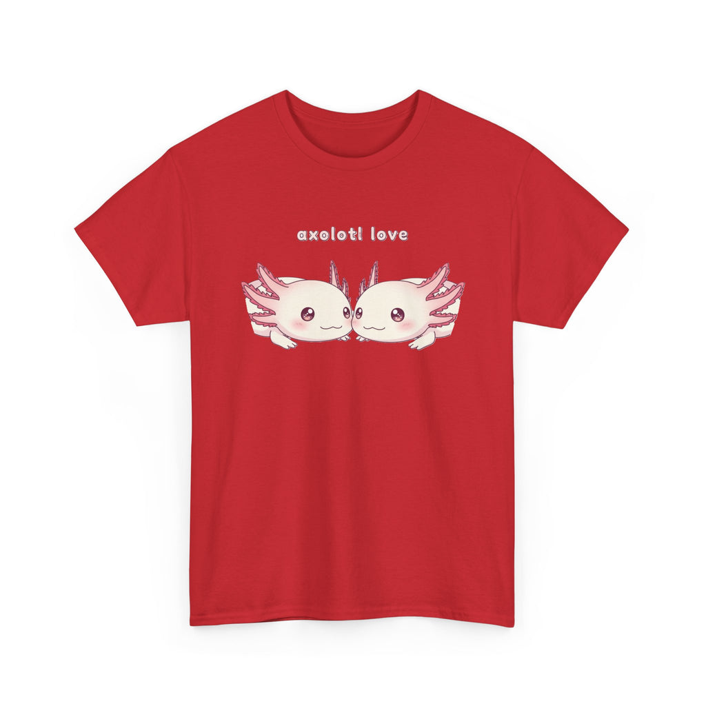 Axolotl Love T-Shirt — Cute Kissing Axolotls Graphic Tee - Adult