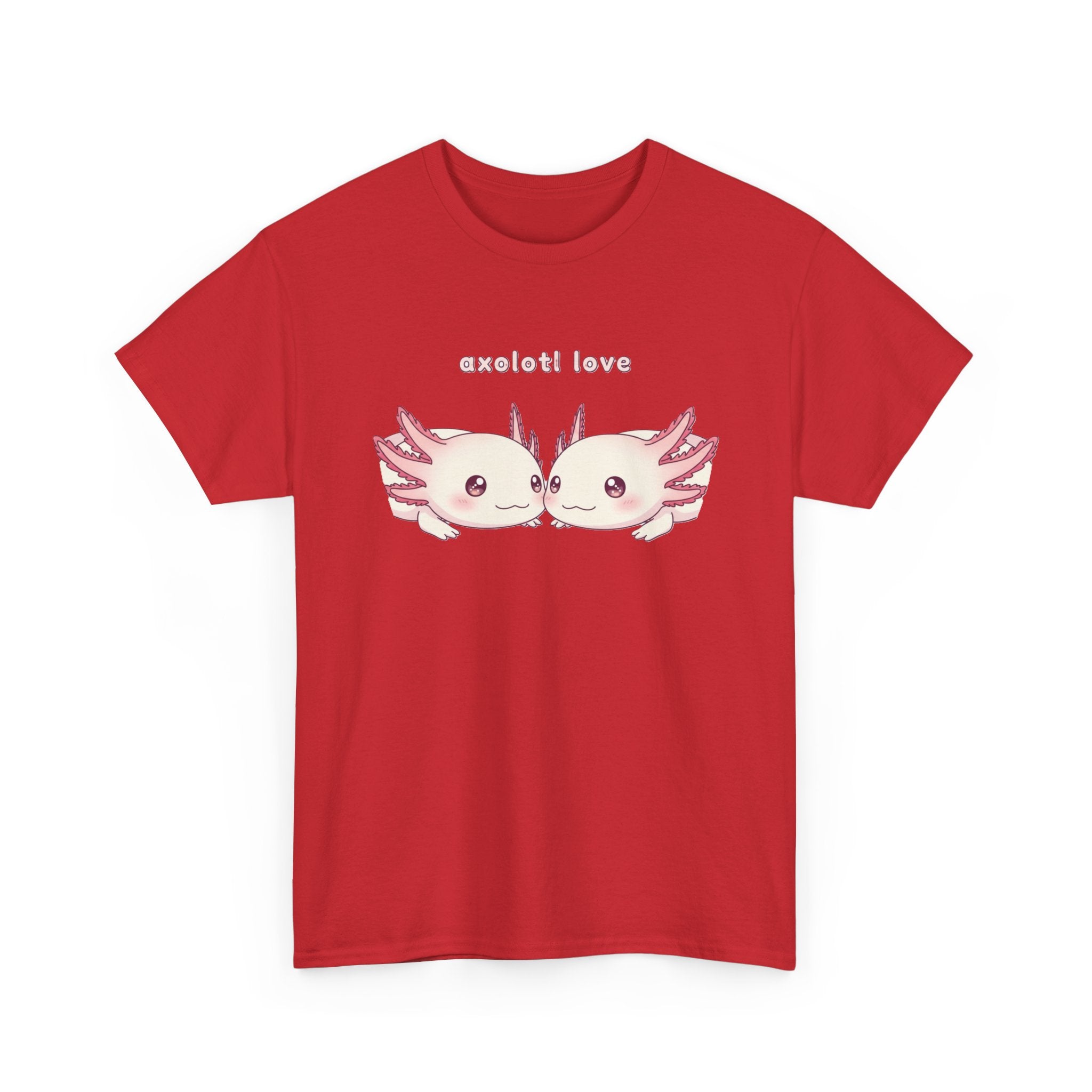Axolotl Love T-Shirt — Cute Kissing Axolotls Graphic Tee - Adult