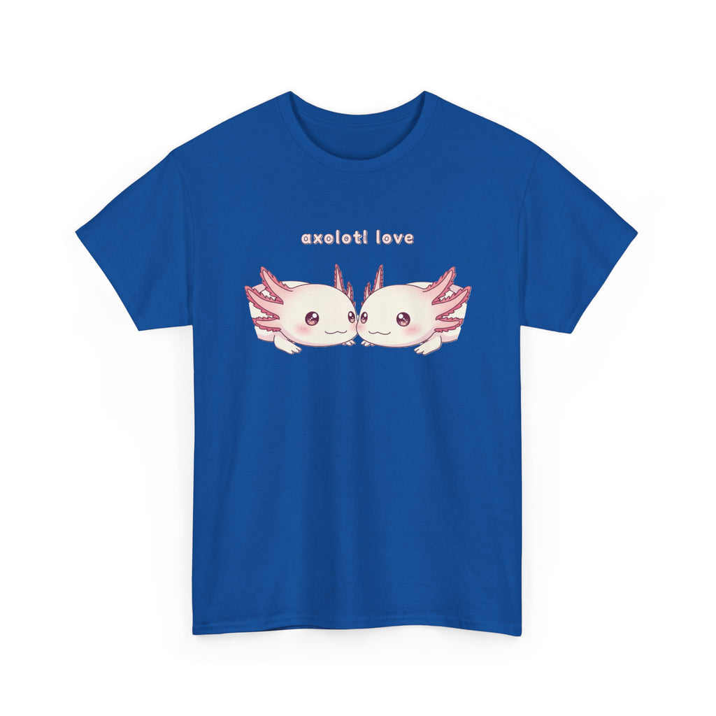 Axolotl Love T-Shirt — Cute Kissing Axolotls Graphic Tee - Adult