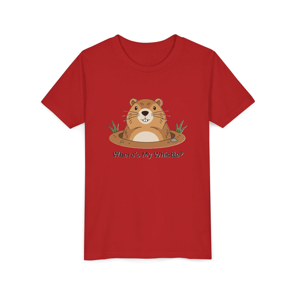 Groundhog Day Kid’s Tee — "Where's My Whistle?" Groundhog Graphic Youth T-Shirt