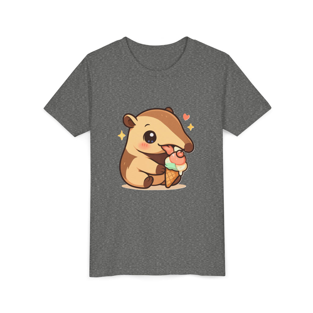 Cute Anteater Kids Tee – Kawaii Anteater Eating Ice Cream T-Shirt for Toddlers & Children