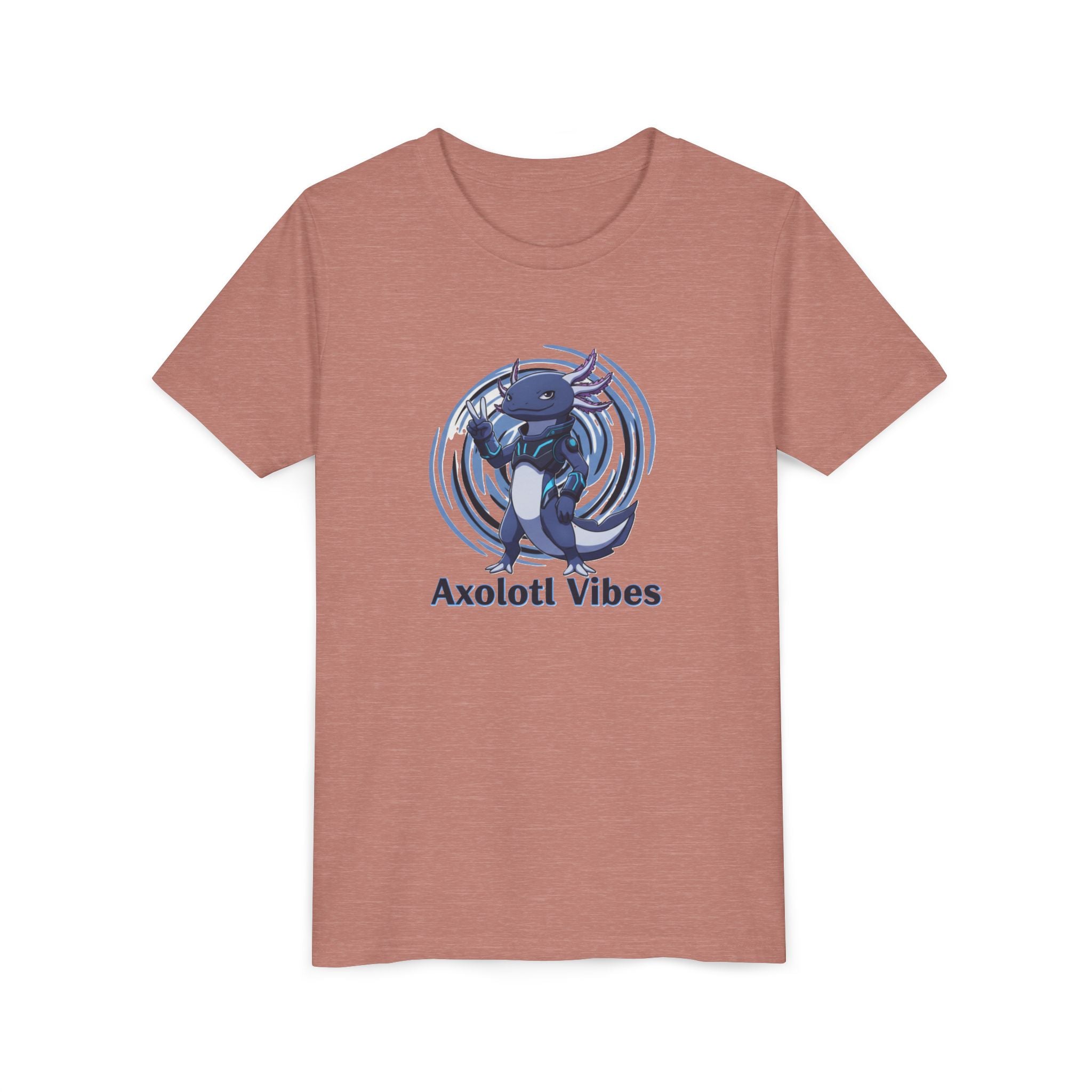 Youth Tee - 'Axolotl Vibes' Cute Axolotl Salamander Graphic Shirt - Kids