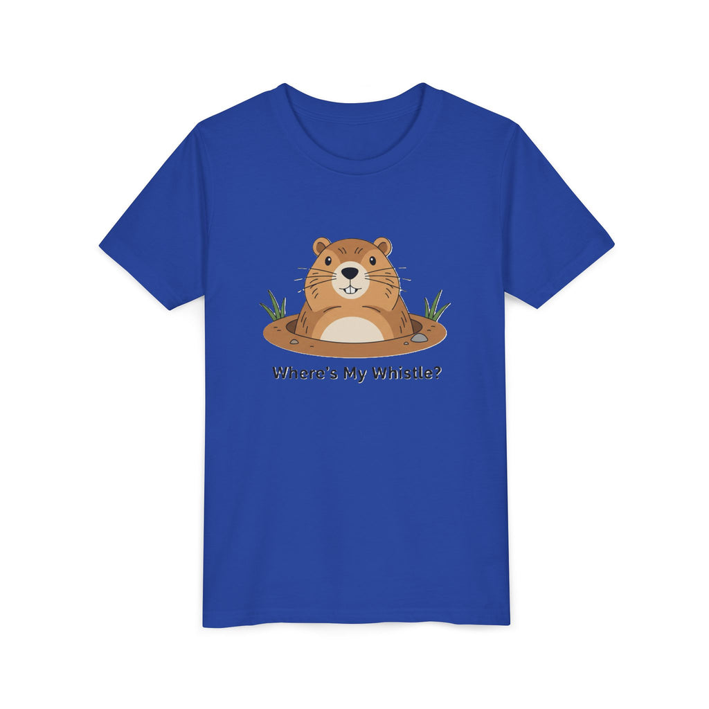 Groundhog Day Kid’s Tee — "Where's My Whistle?" Groundhog Graphic Youth T-Shirt