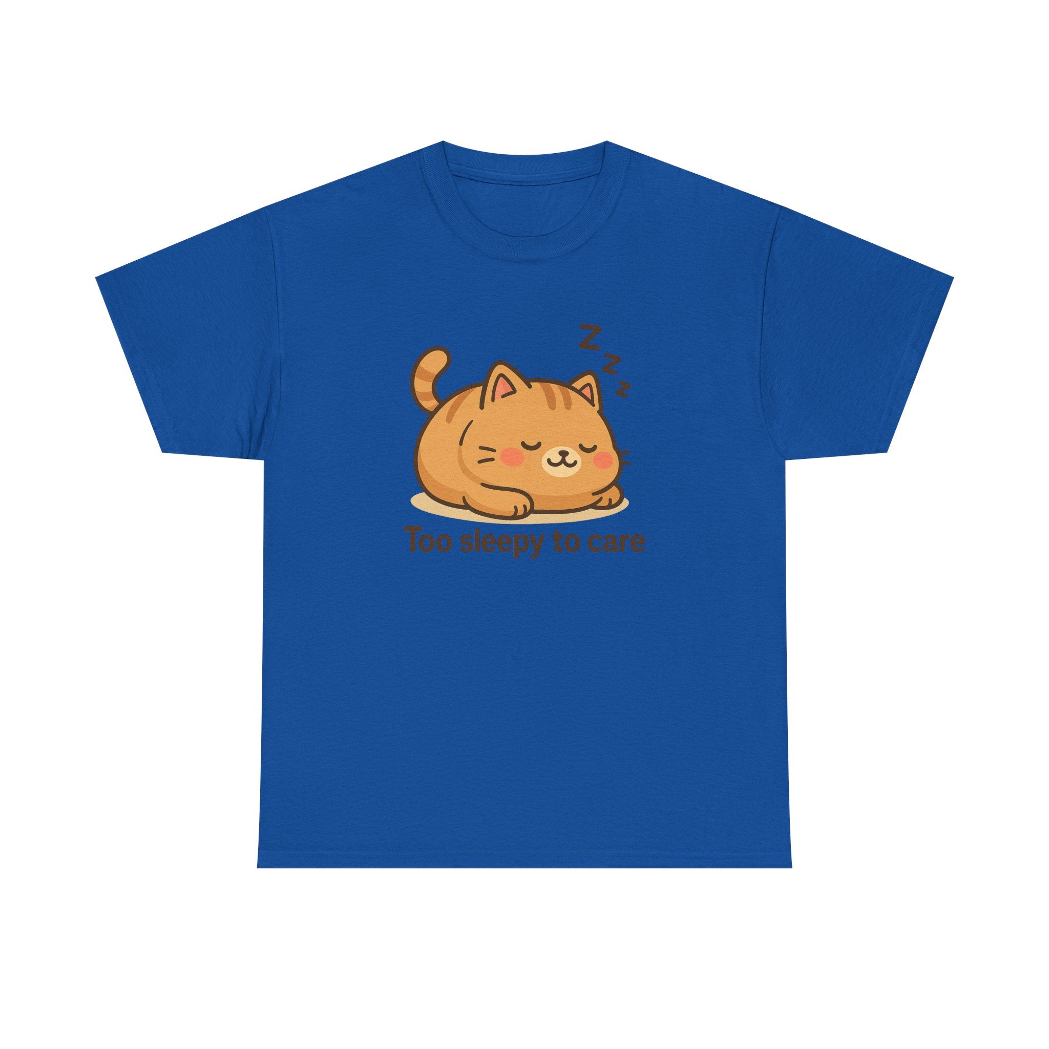 Too Sleepy to Care Cat T-Shirt - Adult