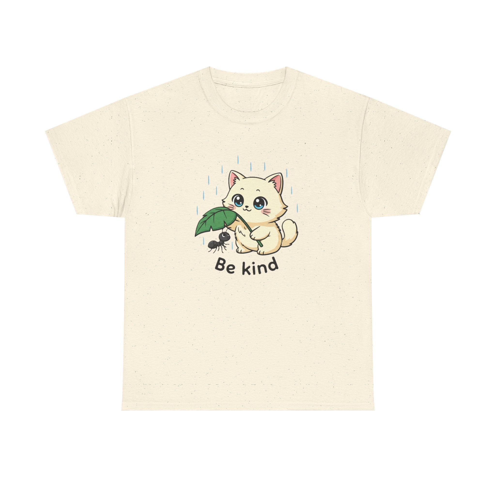Be Kind Kitten T-Shirt — Cute Cat and Ant Illustration Tee - Adult