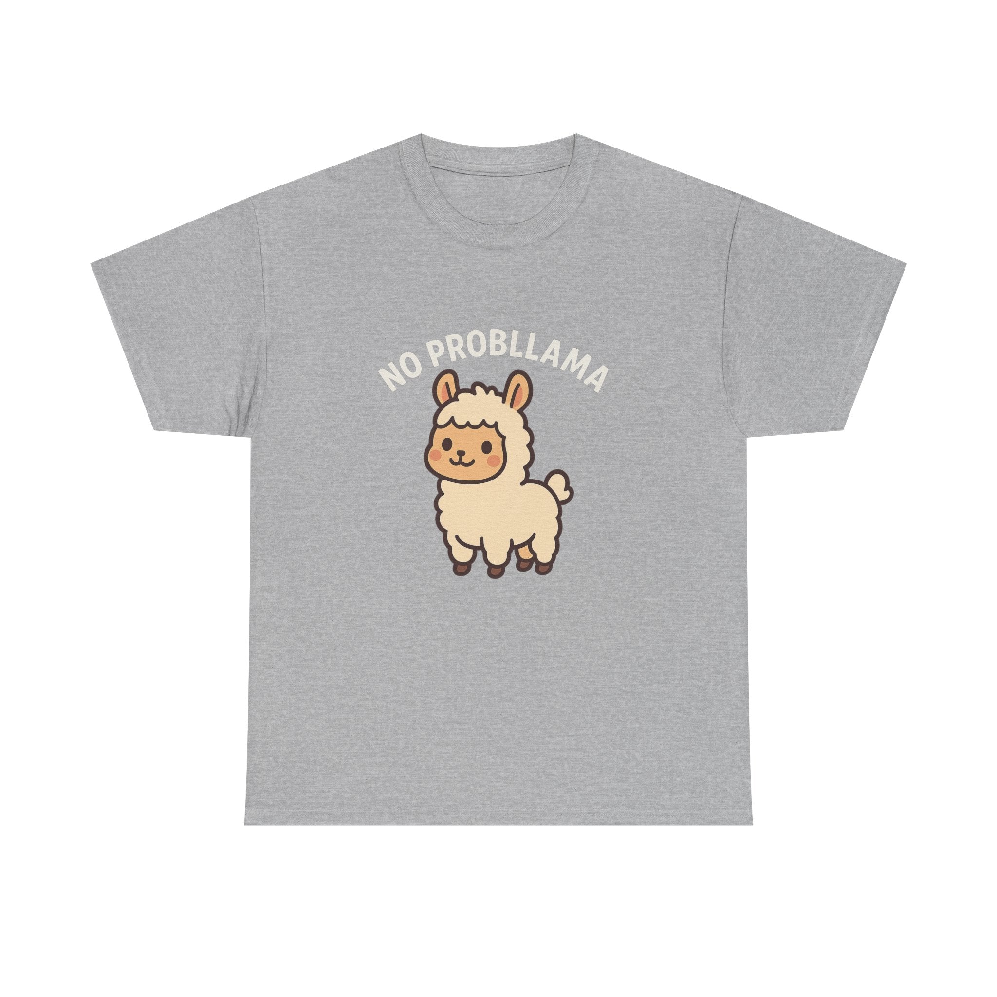 T‑Shirt — Cute “No Probllama” Llama Graphic Tee - Adult