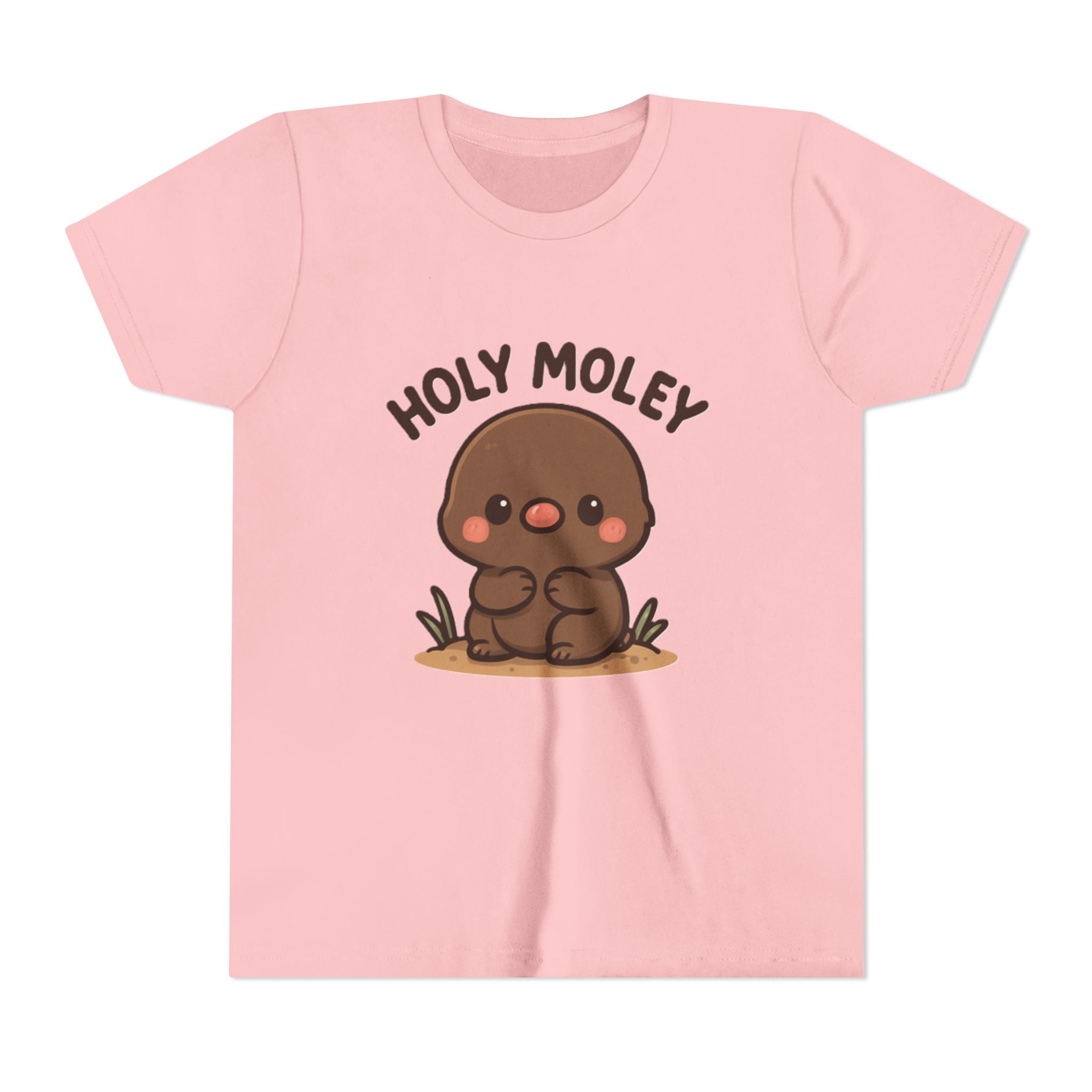 Holy Moley Kids Tee — Cute Cartoon Mole Youth Short Sleeve Shirt