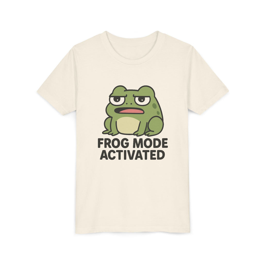 Youth Tee — 'Frog Mode Activated' Cute Frog Graphic Shirt